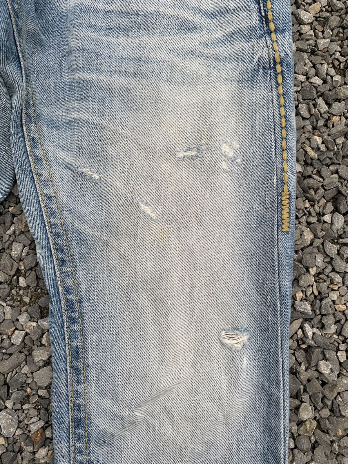 If Six Was Nine Lolita Concert Club Faded & Rusty Distressed Denim Size US 28 / EU 44 - 14 Thumbnail