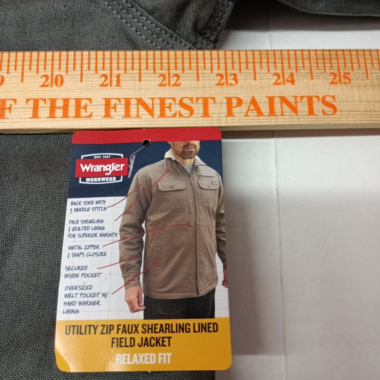 Wrangler Wrangler Sherpa Field Jacket Men's M (38-40) Gray Canvas Size US M / EU 48-50 / 2 - 6 Thumbnail