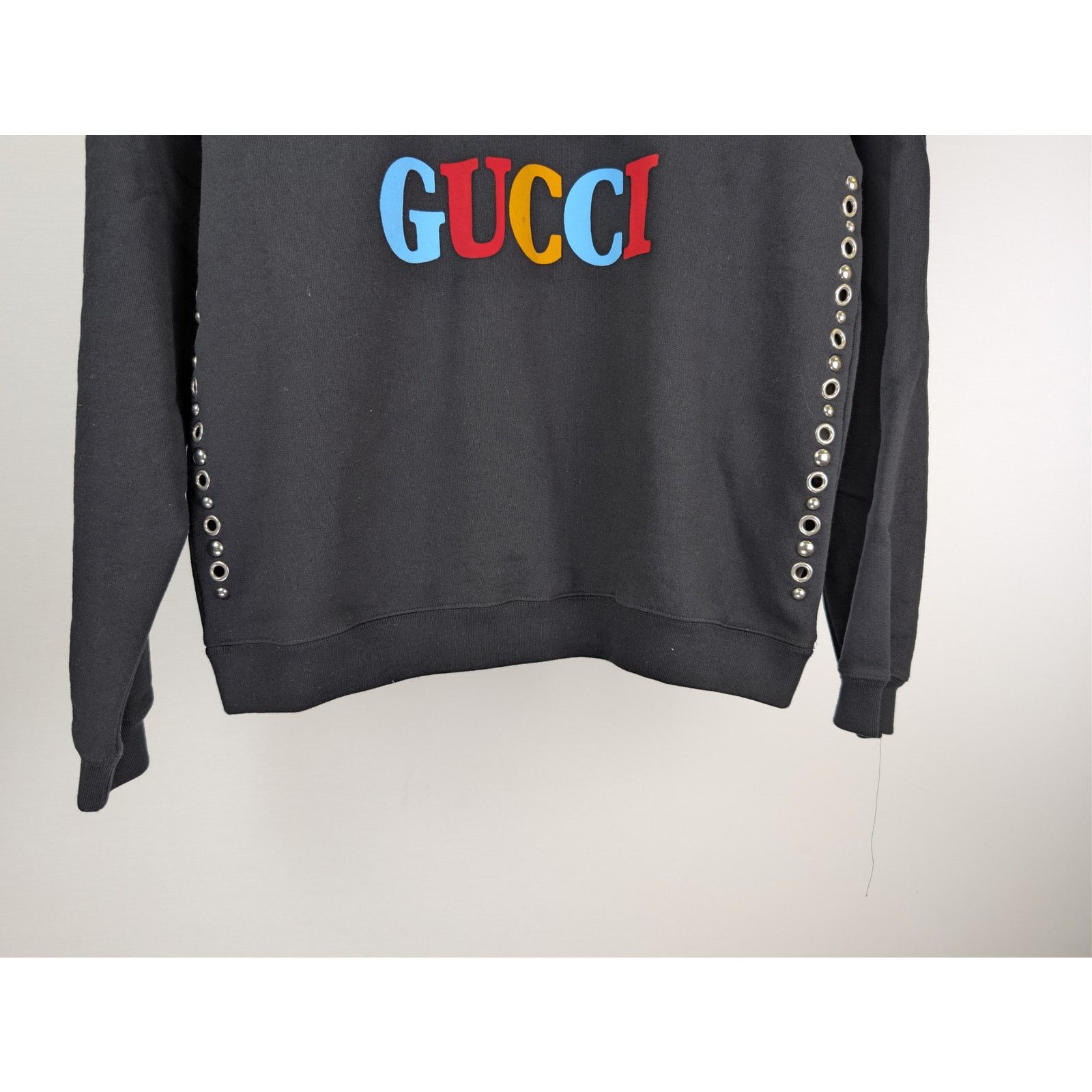 Gucci o1rshd1 Light Felted Cotton Jersey Crewneck Sweatshirt Black Size US M / EU 48-50 / 2 - 3 Thumbnail