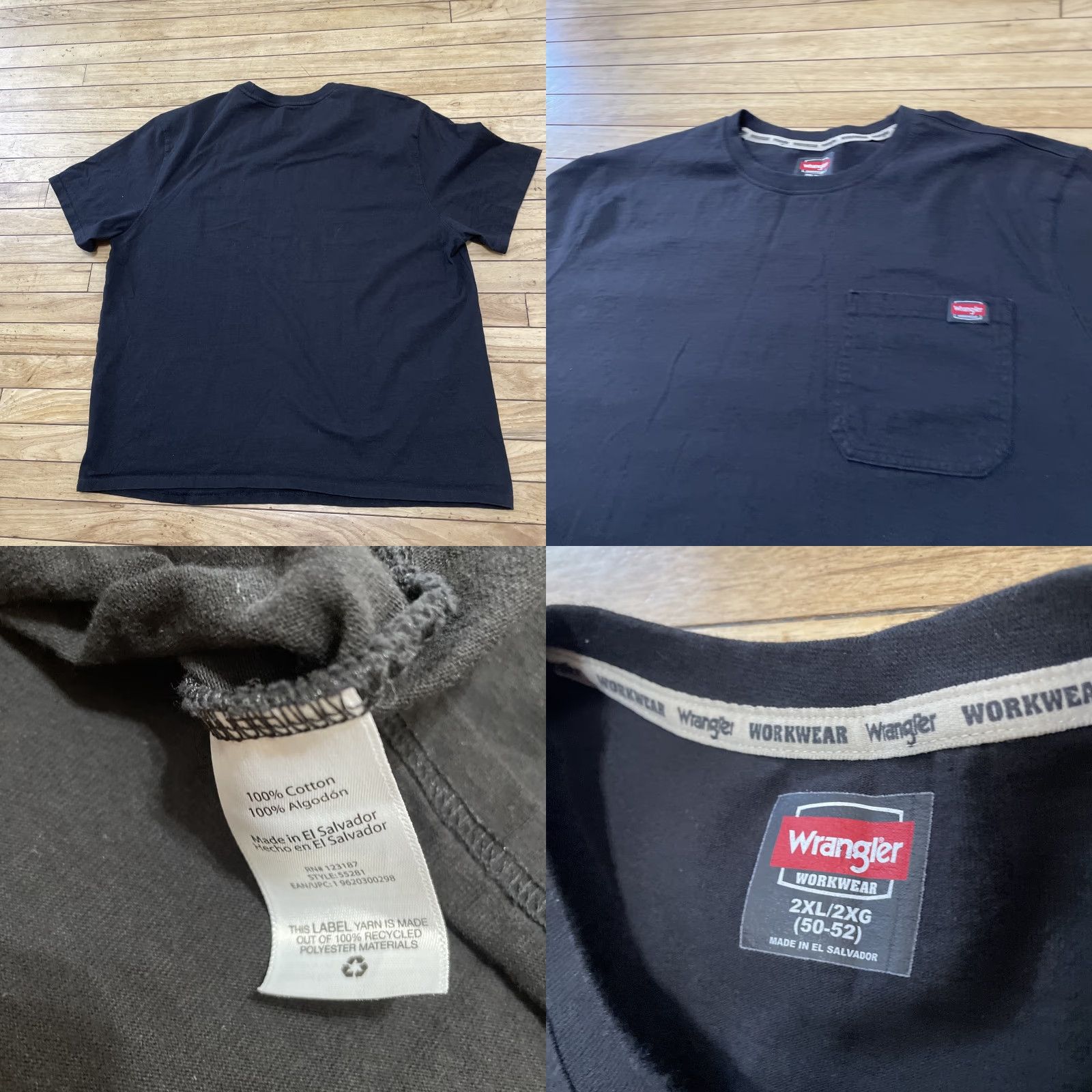 Wrangler Wrangler Workwear Black Pocket Logo Shirt Men 2XL Western Cowboy Y2K Streetwear Shirt Size US XXL / EU 58 / 5 - 9 Thumbnail