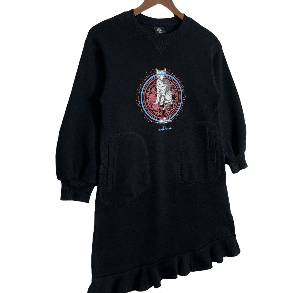 Undercover Vintage Undercover GU Big Logo Sweatshirt Dress - Japanese Size S / US 4 / IT 40 - 2 Thumbnail