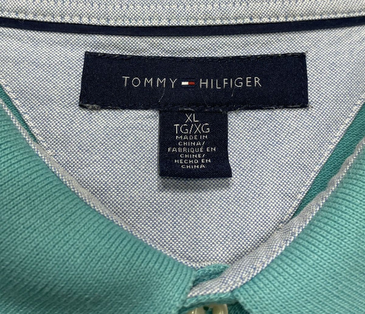 Tommy Hilfiger Vintage Tommy Hilfiger 85 Collection Turquoise Polo Shirt Size US XL / EU 56 / 4 - 3 Thumbnail