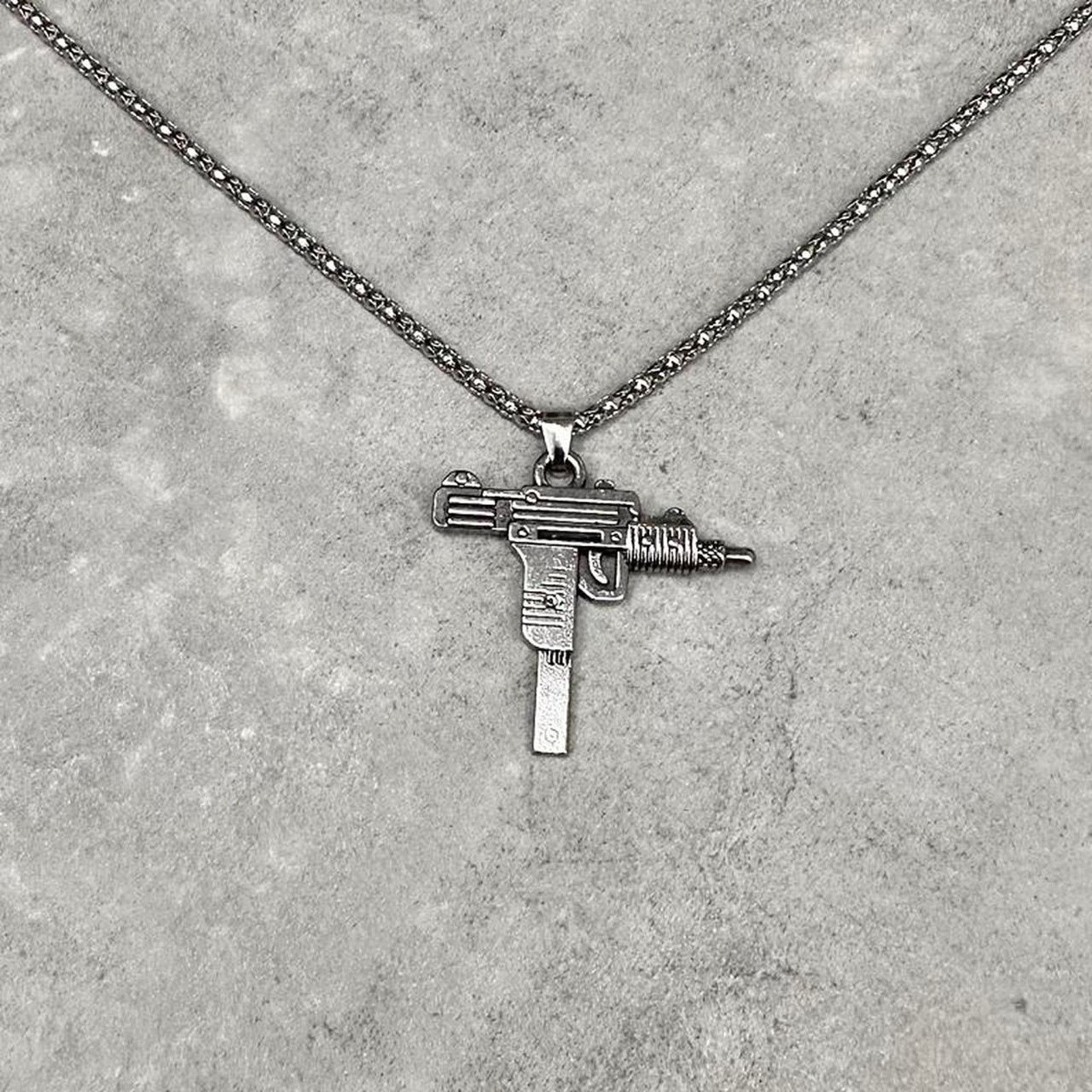 Other Y2k silver mini uzi necklace Size ONE SIZE - 1 Thumbnail