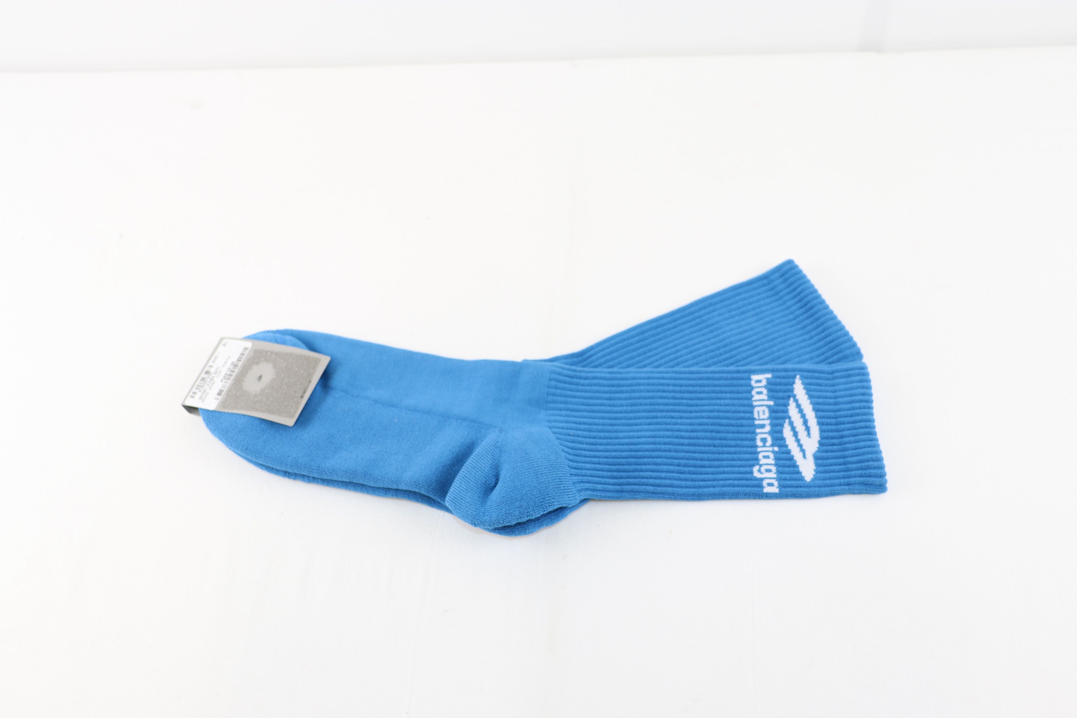 image of Balenciaga O1Rshd1 Size: XL / Socks Sport Icon Tennis In Blue, Men's
