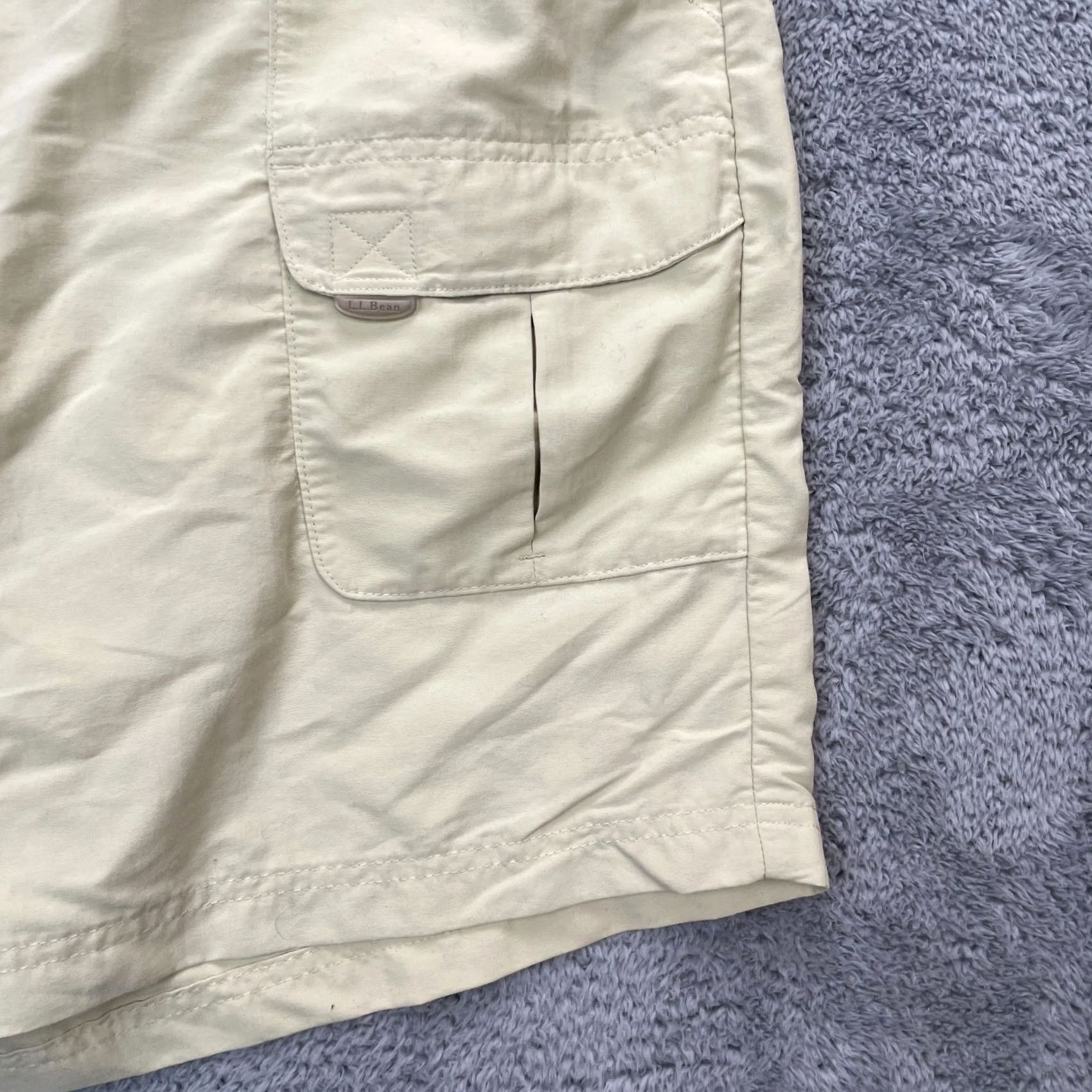 Vintage VINTAGE LL Bean Shorts Womens XL Beige Cargo Ripstop Hiking Outdoor Size 24" / US 00 / IT 34 - 3 Thumbnail
