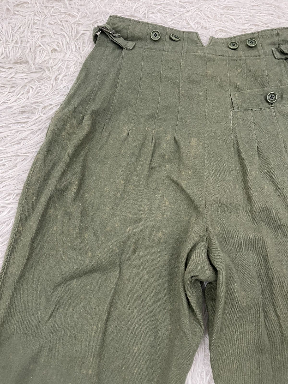 Yohji Yamamoto Vtg Y's Yohji Yanamoto Green Army Pant Size US 26 / EU 42 - 10 Thumbnail