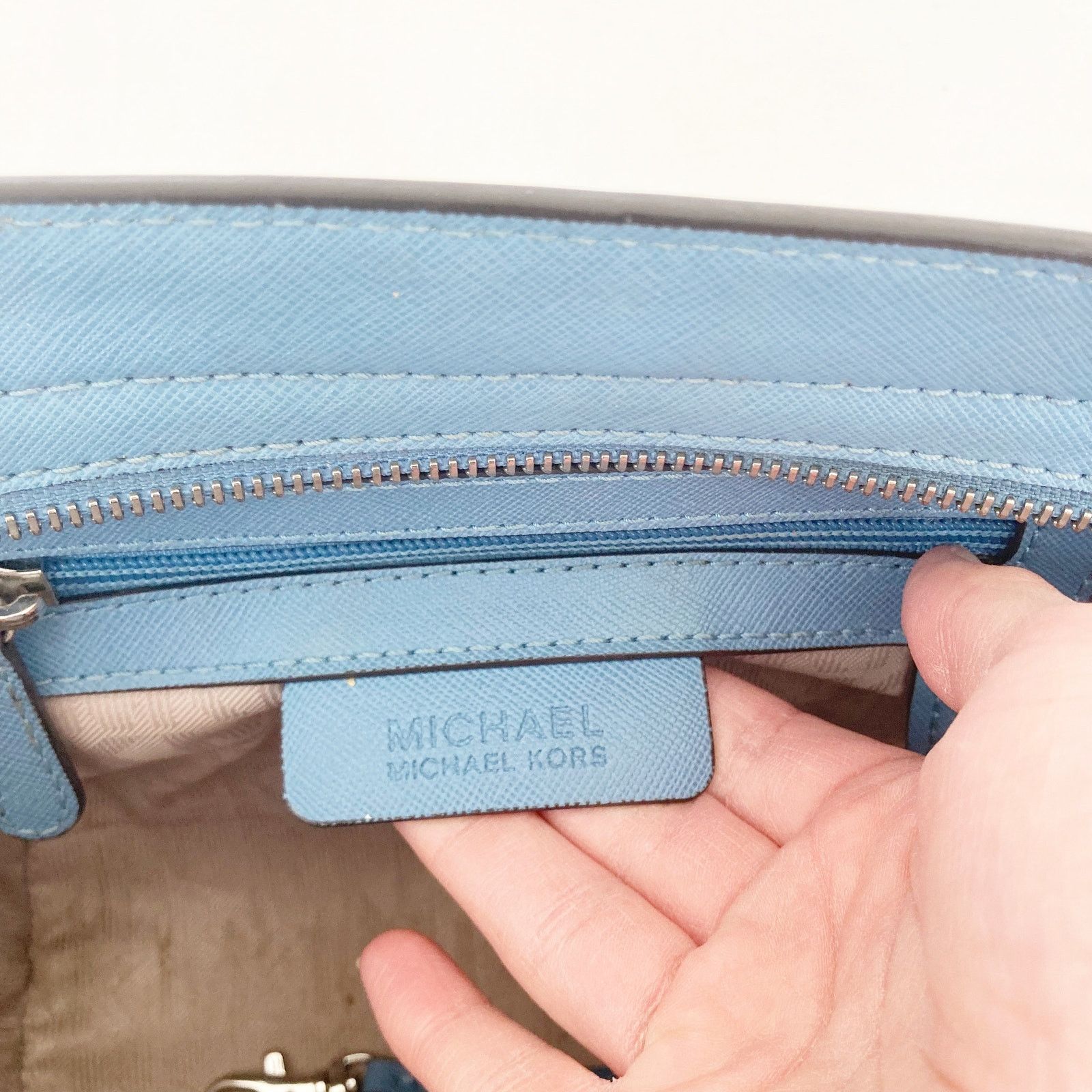 Michael Kors Michael Kors Light Blue Studded Crossbody Bag Size ONE SIZE - 6 Thumbnail