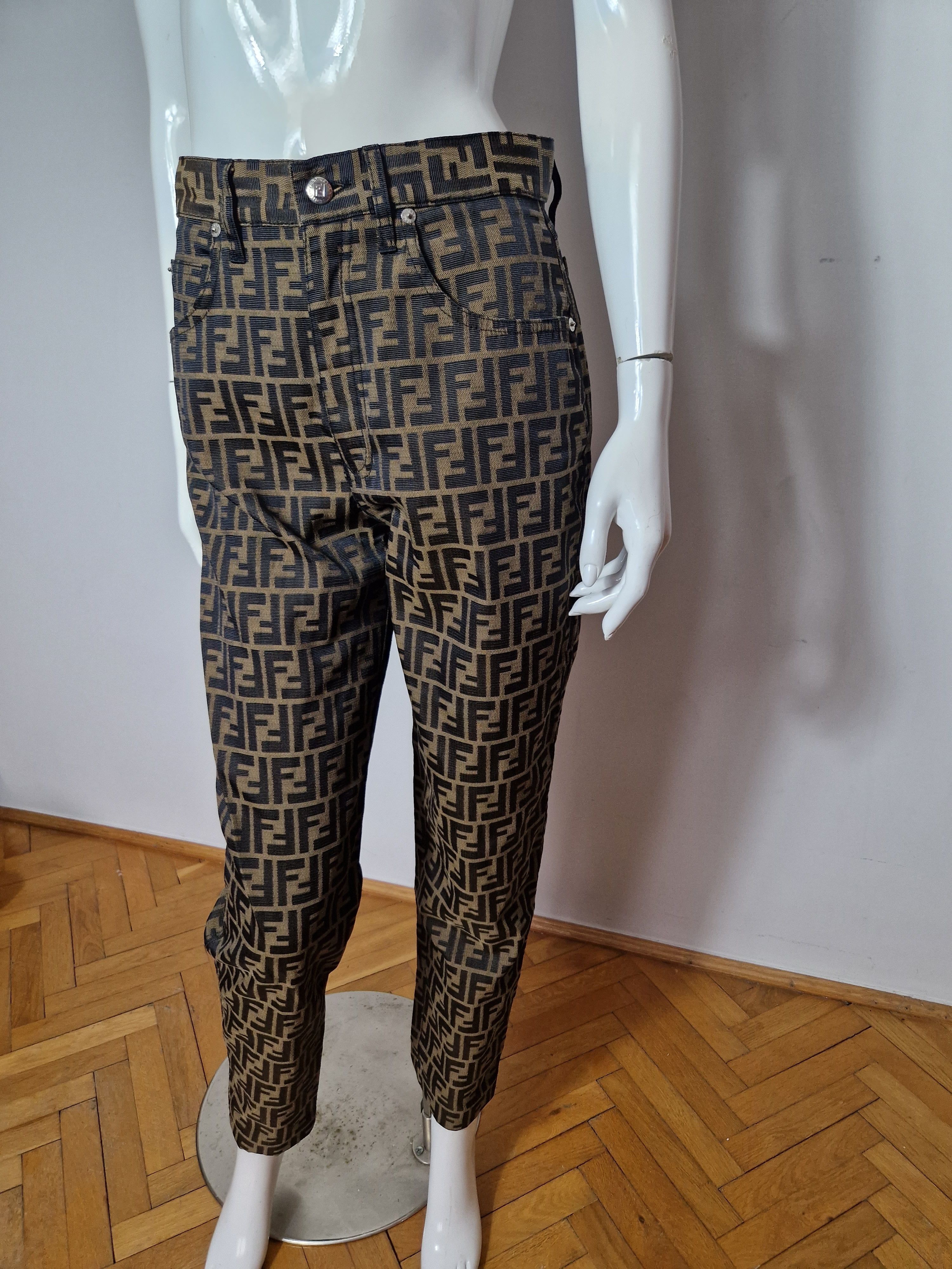 Fendi × Vintage Fendi zucca monogram pants Size 26" / US 2 / IT 38 - 7 Thumbnail