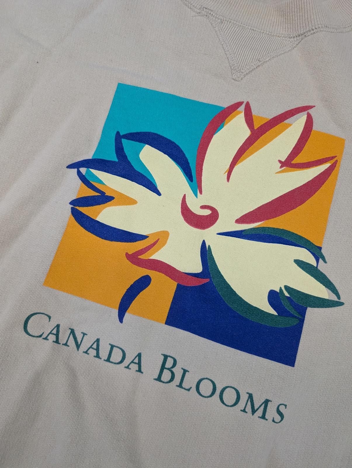 Vintage Vintage 90s Canada Blooms Beige Crew Neck Sweater Size US XL / EU 56 / 4 - 2 Thumbnail