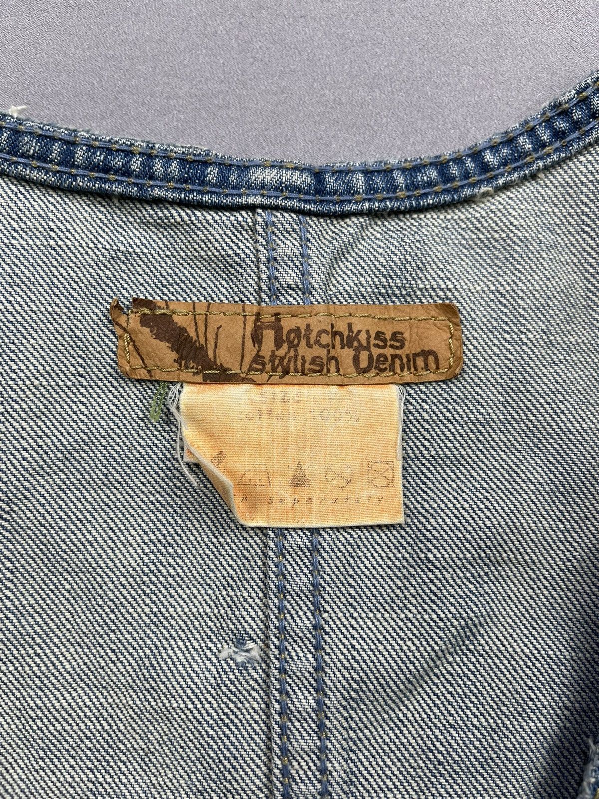 If Six Was Nine RARE🔥 Vintage HOTCHKISS Stylish Denim Bra Tank Tops Size XS / US 0-2 / IT 36-38 - 7 Thumbnail