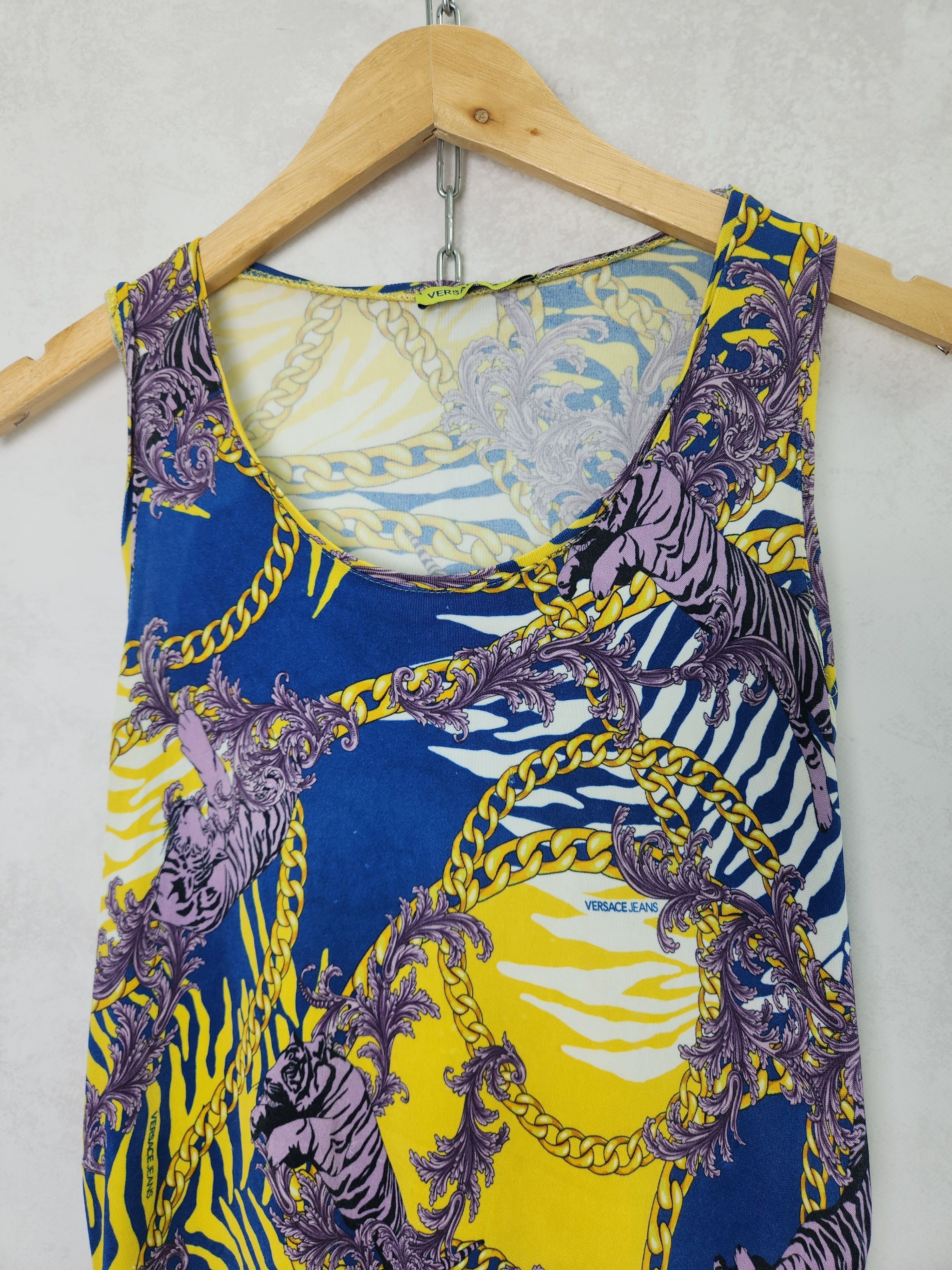 Versace Versace Jeans multicolor floral tank top Size S / US 4 / IT 40 - 4 Thumbnail
