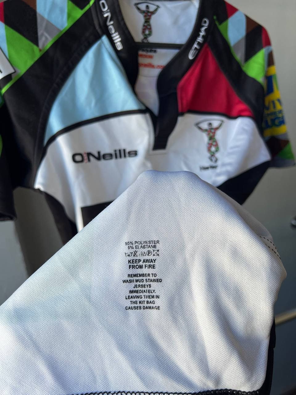 O'Neills 2012/13 HARLEQUINS PLAYER ISSUED AWAY RUGBY SHIRT JERSEY SzM Size US M / EU 48-50 / 2 - 13 Thumbnail