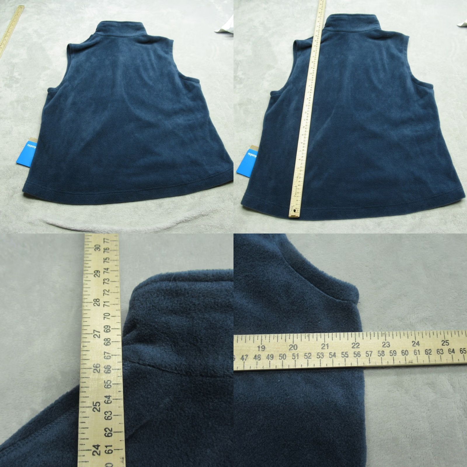 Vintage Vest Womens XL Blue Columbia Fleece Pockets Full Zip SUPER Soft Outdoor Logo NEW Size XL / US 12-14 / IT 48-50 - 9 Thumbnail