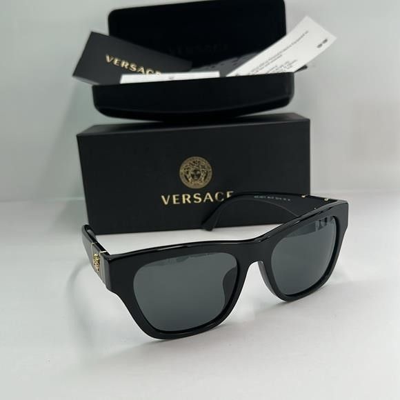 Versace New Authentic VERSACE Men's Low Bridge Fit Sunglasses VE4457 Size ONE SIZE - 9 Thumbnail