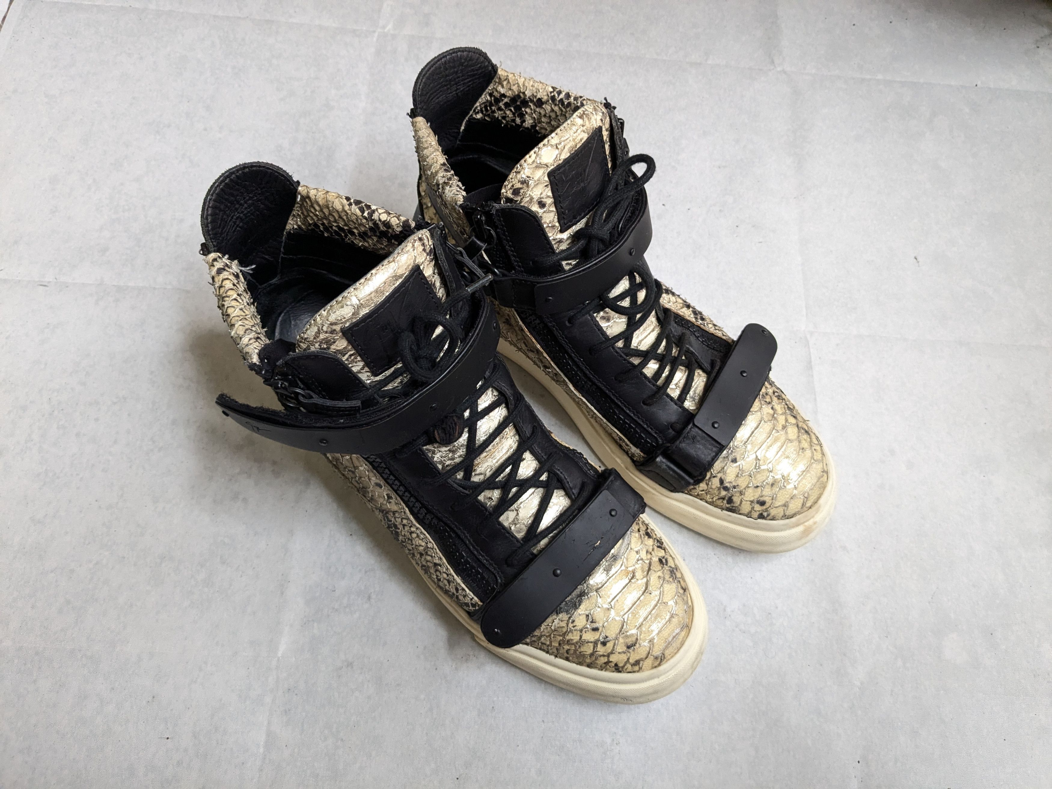 Giuseppe Zanotti Giuseppe Zanotti Sneakers Snakeskin Black 12 45 Size US 12 / EU 45 - 4 Thumbnail