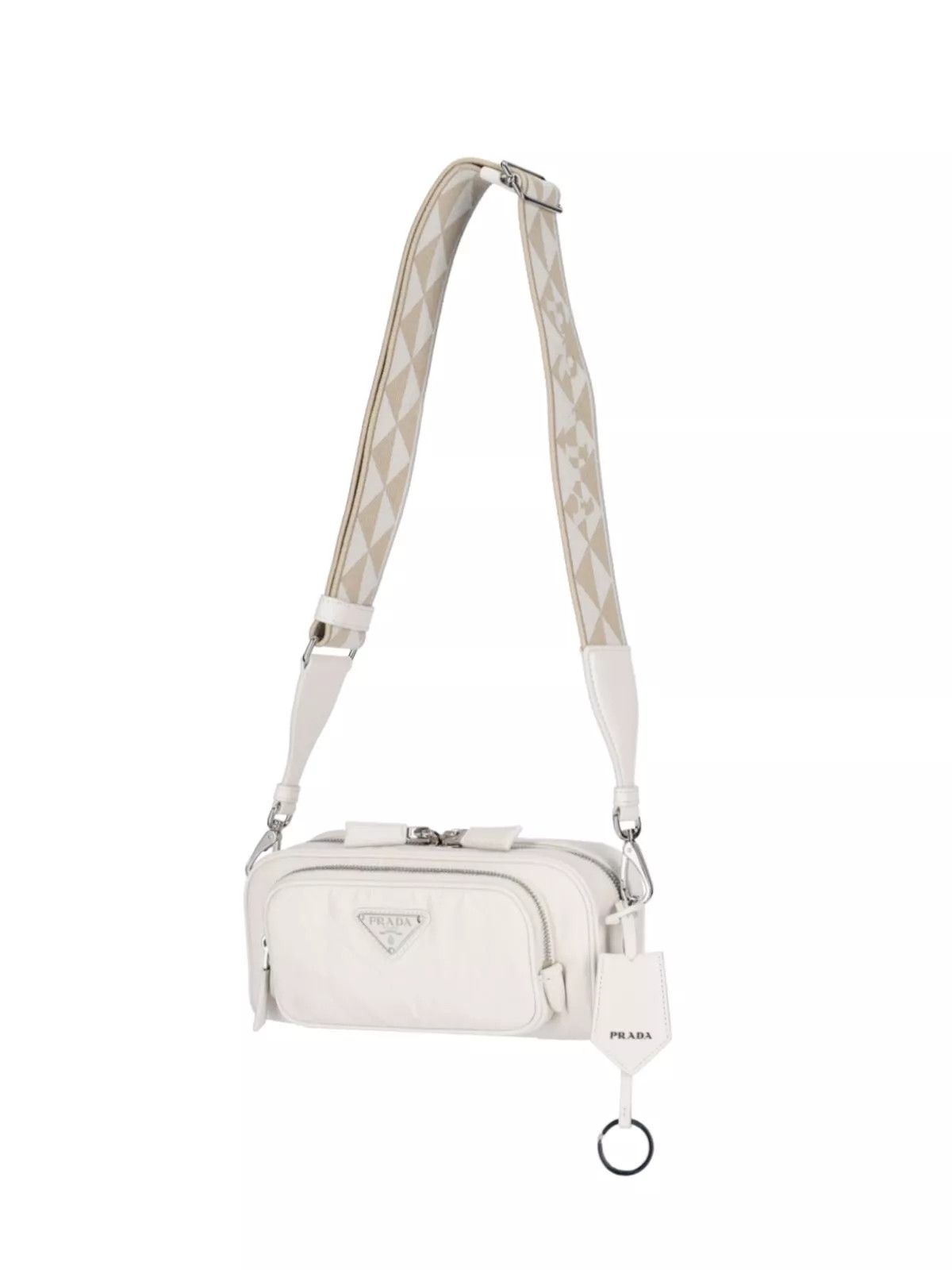 Prada PRADA White Multi Pocket Leather Crossbody Bag New/Auth Size ONE SIZE - 2 Thumbnail