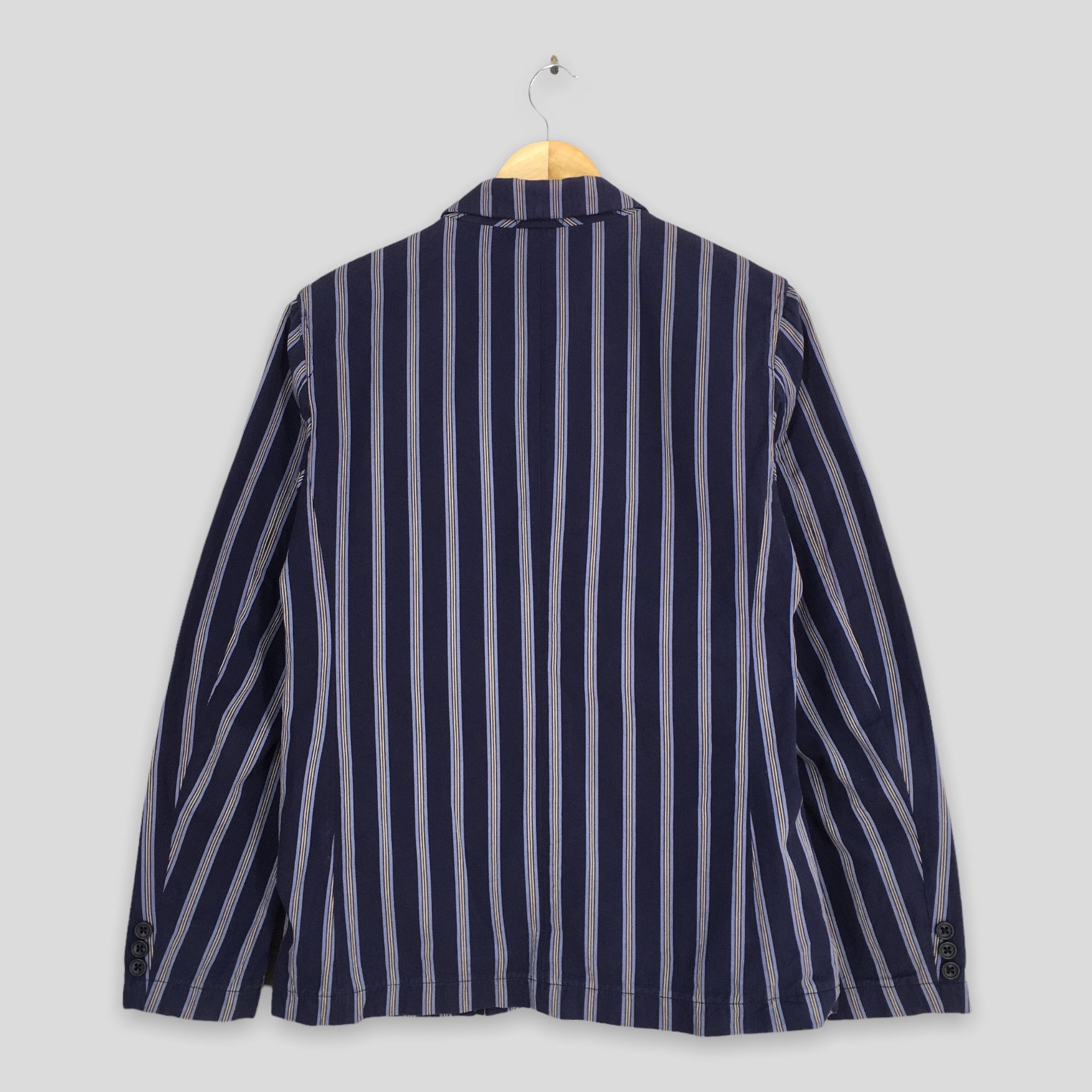 Engineered Garments Engineered Garments Men Casual Blue Striped Coat Small Size US S / EU 44-46 / 1 - 9 Thumbnail