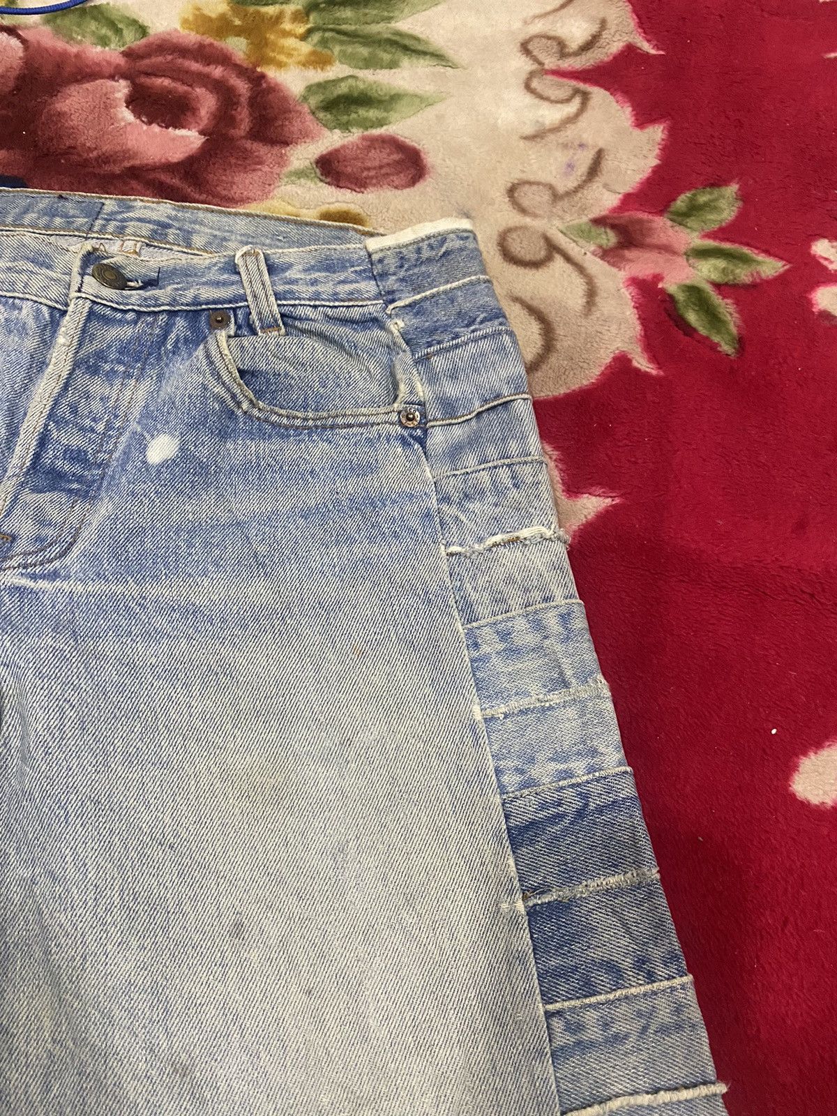 Levi's × Vintage Vintage 80s Levis Reconstruction Remake Flare Denim Wide Size US 28 / EU 44 - 3 Thumbnail