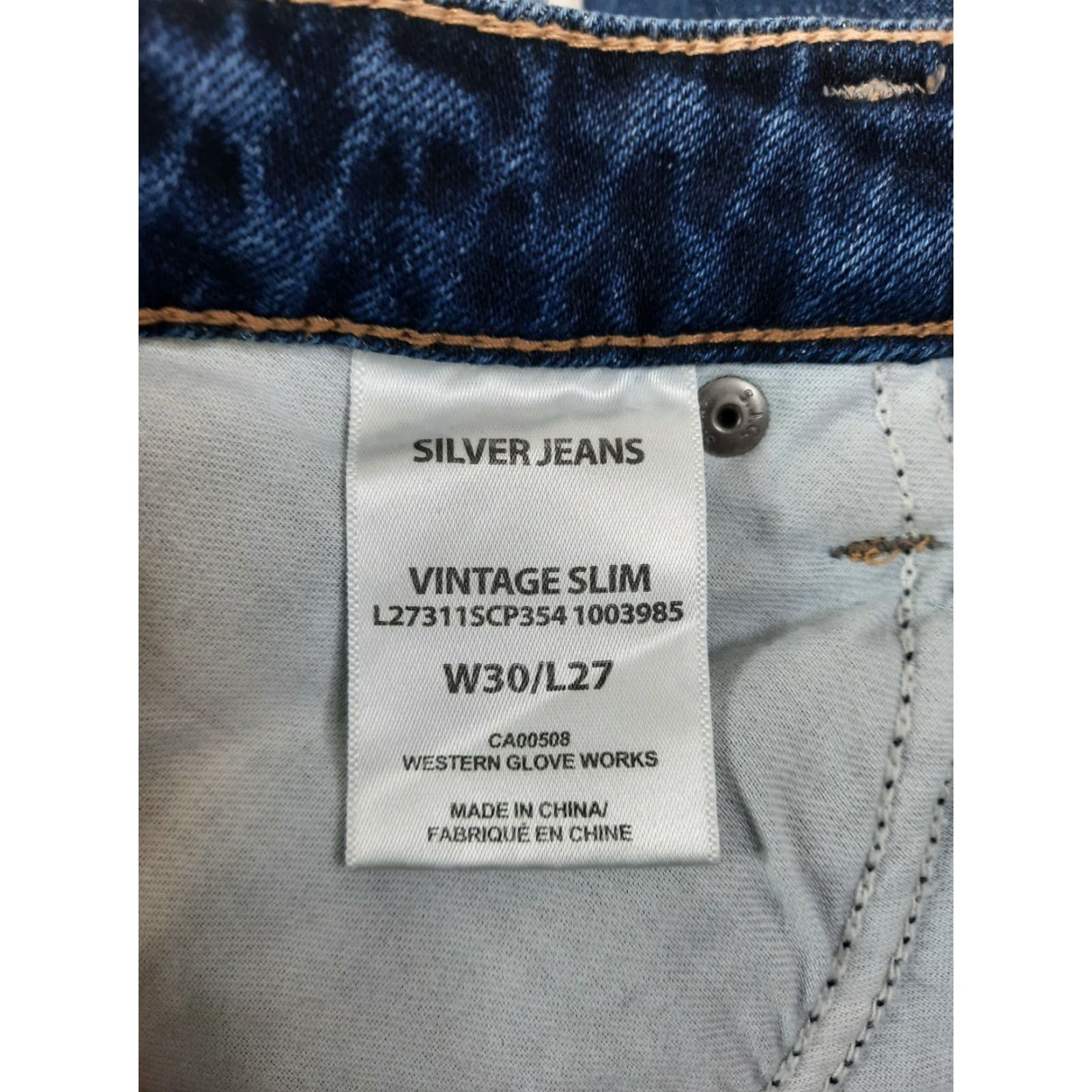Silver Jeans Co. VINTAGE Silver Jeans Slim Racing strip Jeans Women's 30 27 Crop M2J Stretch Denim Mid Slimming Jeans Womens X Size 30" / US 8 / IT 44 - 4 Thumbnail