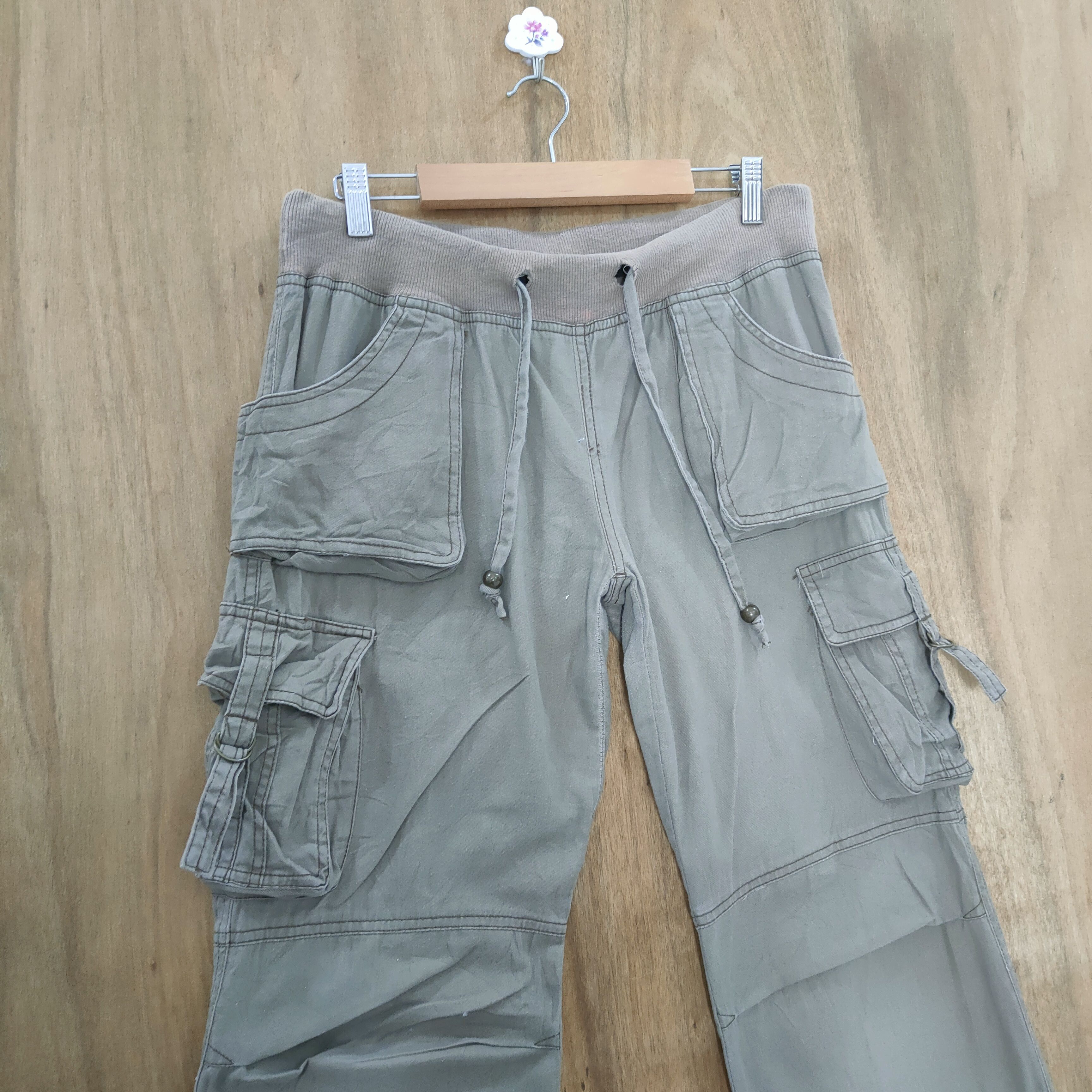 Japanese Brand × Vintage VINTAGE DGY SPRING WAIST FADED FLARED CARGO PANTS Size US 30 / EU 46 - 4 Thumbnail