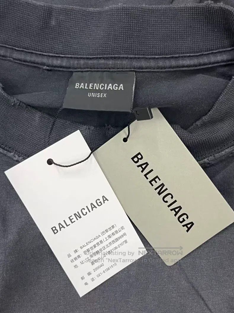 Balenciaga Balenciaga Tape letter logo printed plain knit round neck Size US S / EU 44-46 / 1 - 4 Thumbnail