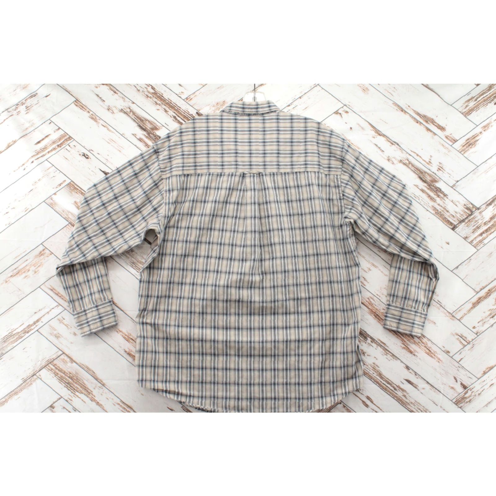 Chaps VINTAGE Chaps Ralph Lauren Shirt Men's Large Plaid Long Sleeve Logo Brown Black Shirt Size US L / EU 52-54 / 3 - 3 Thumbnail