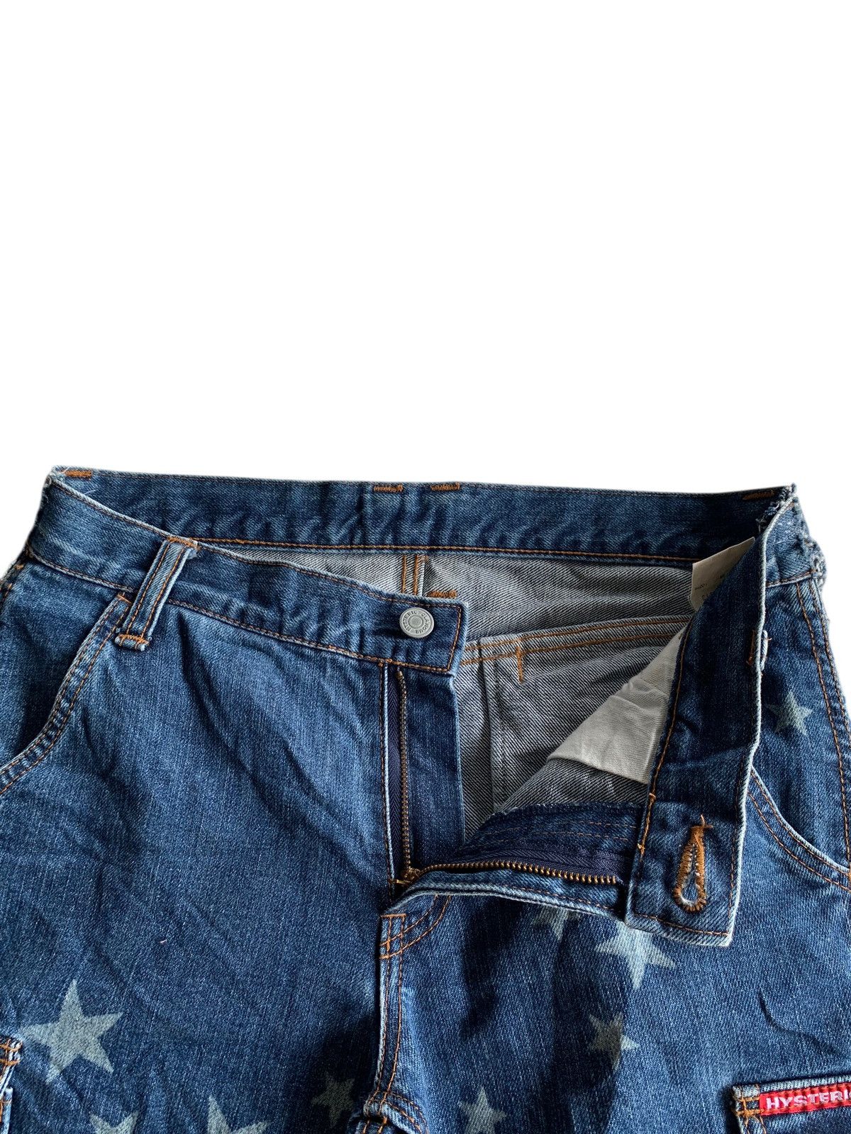 Kapital RARE💥HYSTERIC GLAMOUR STAR FLARED REPAIRED DISTRESSED DENIM Size US 30 / EU 46 - 12 Thumbnail