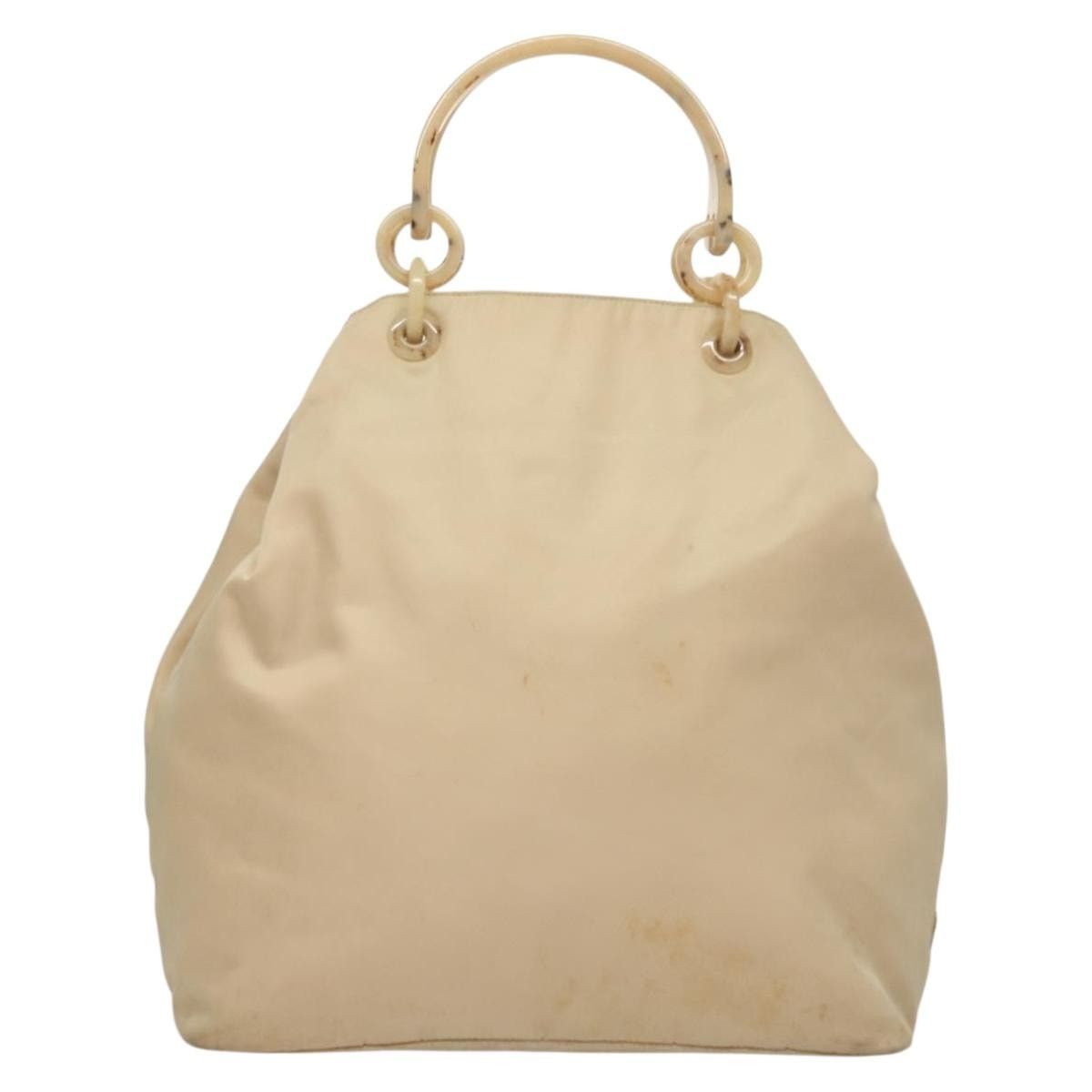 Prada PRADA Hand Bag Nylon Beige Silver Size ONE SIZE - 3 Thumbnail
