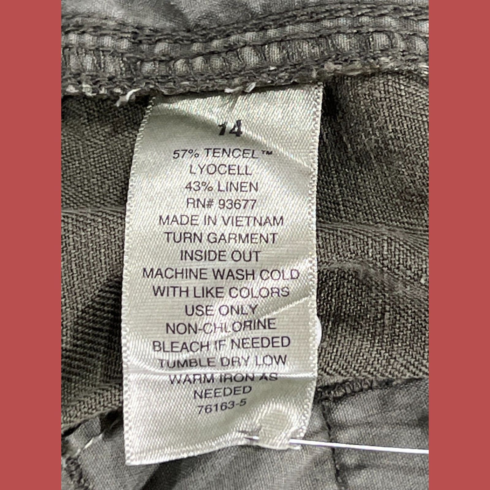 Other A.N.A - Women's High-Rise Linen Chino Short - Olive Green - Size 36" / US 14 / IT 50 - 12 Thumbnail