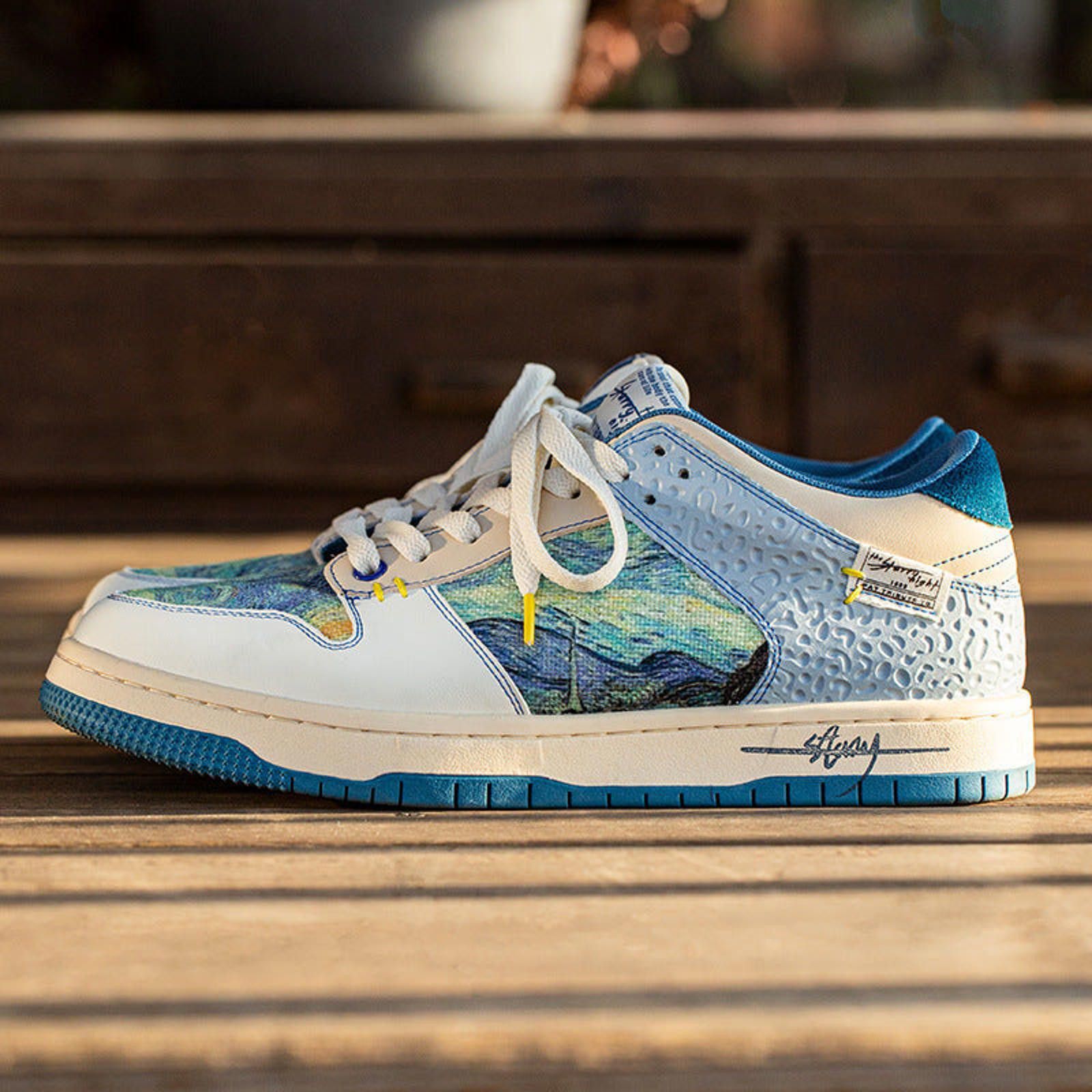 Other Starry Night Custom Low-Top Casual Sneakers Size US 9 / EU 42 - 1 Thumbnail