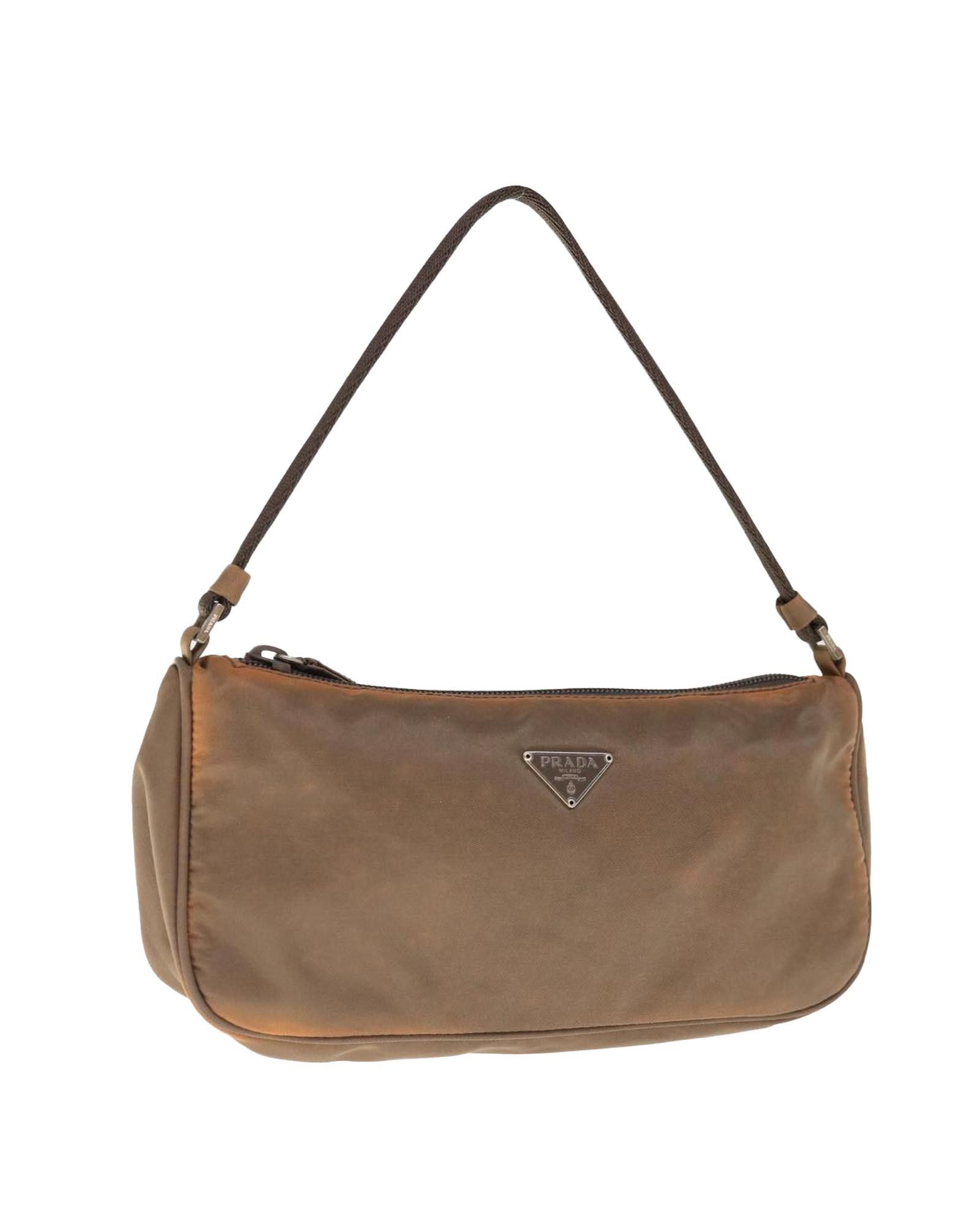 image of Prada Luxury Brown Synthetic Bag With Practical Elegance, Women's