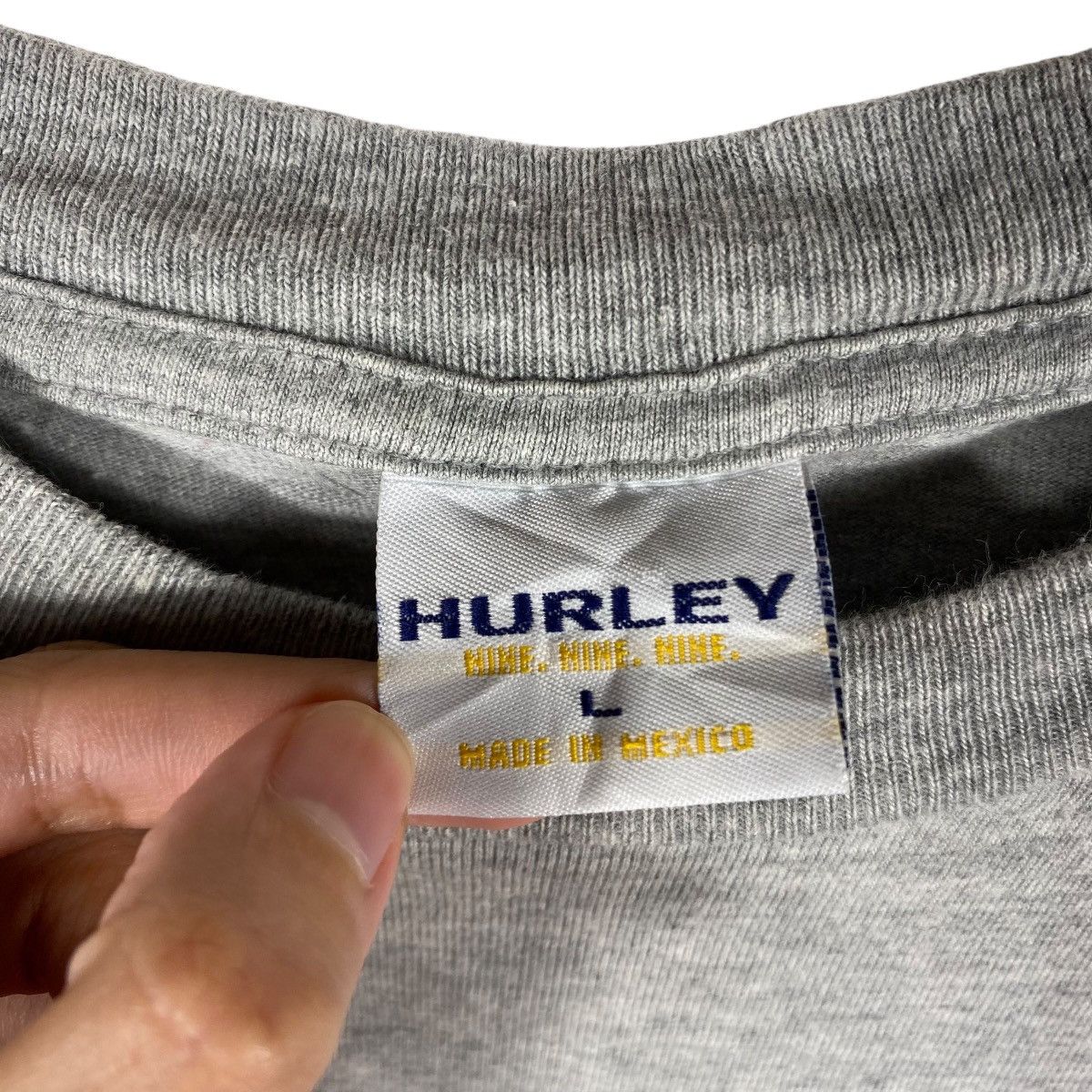Hurley × Vintage Vintage 90's HURLEY 999 Big Logo Skate Surf Tee Shirt Large Size US L / EU 52-54 / 3 - 7 Thumbnail