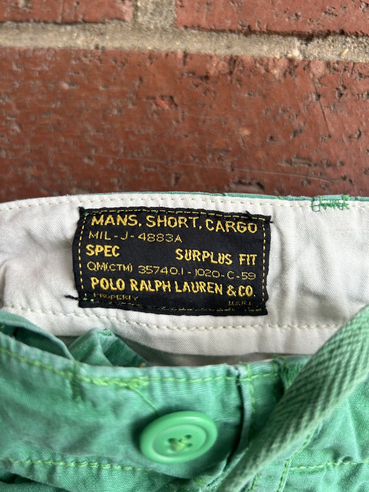 Polo Ralph Lauren Vintage Polo Ralph Lauren rare surplus green cargo shorts Size US 30 / EU 46 - 1 Thumbnail