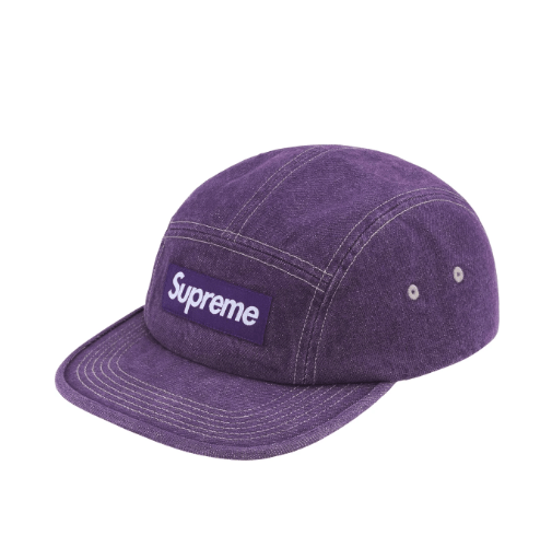 Supreme Supreme Frayed Croc Denim Camp Cap Indigo | Grailed
