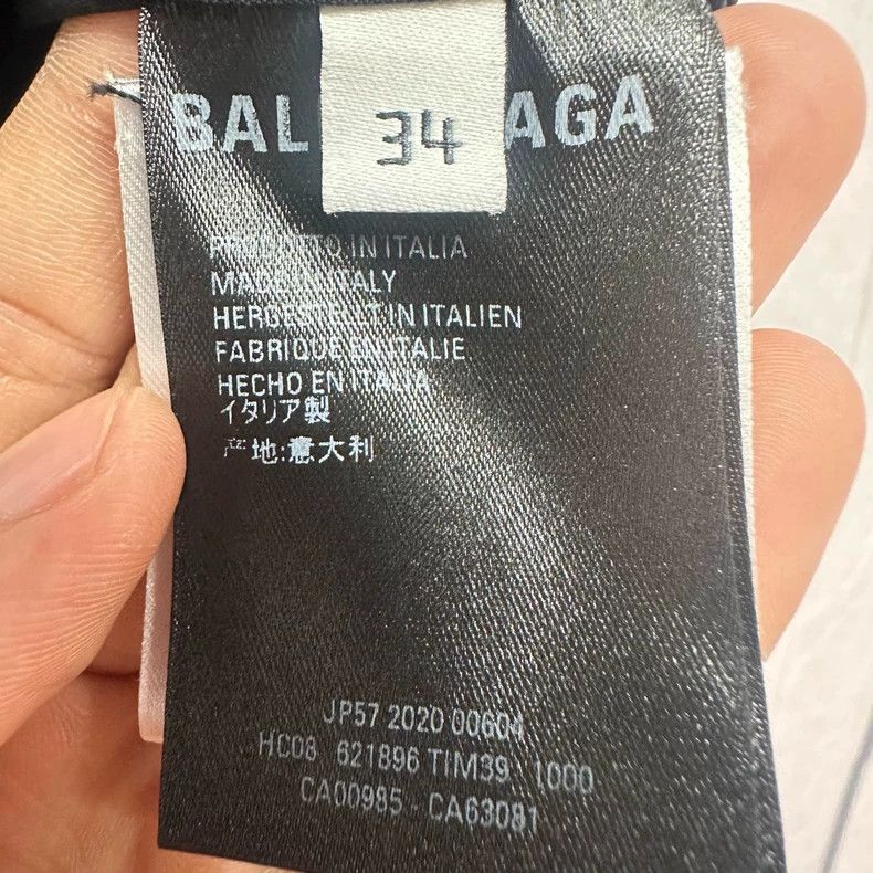 Other Balenciaga Embroidered Logo Classic Washed Black Irregular Size US XS / EU 42 / 0 - 3 Thumbnail