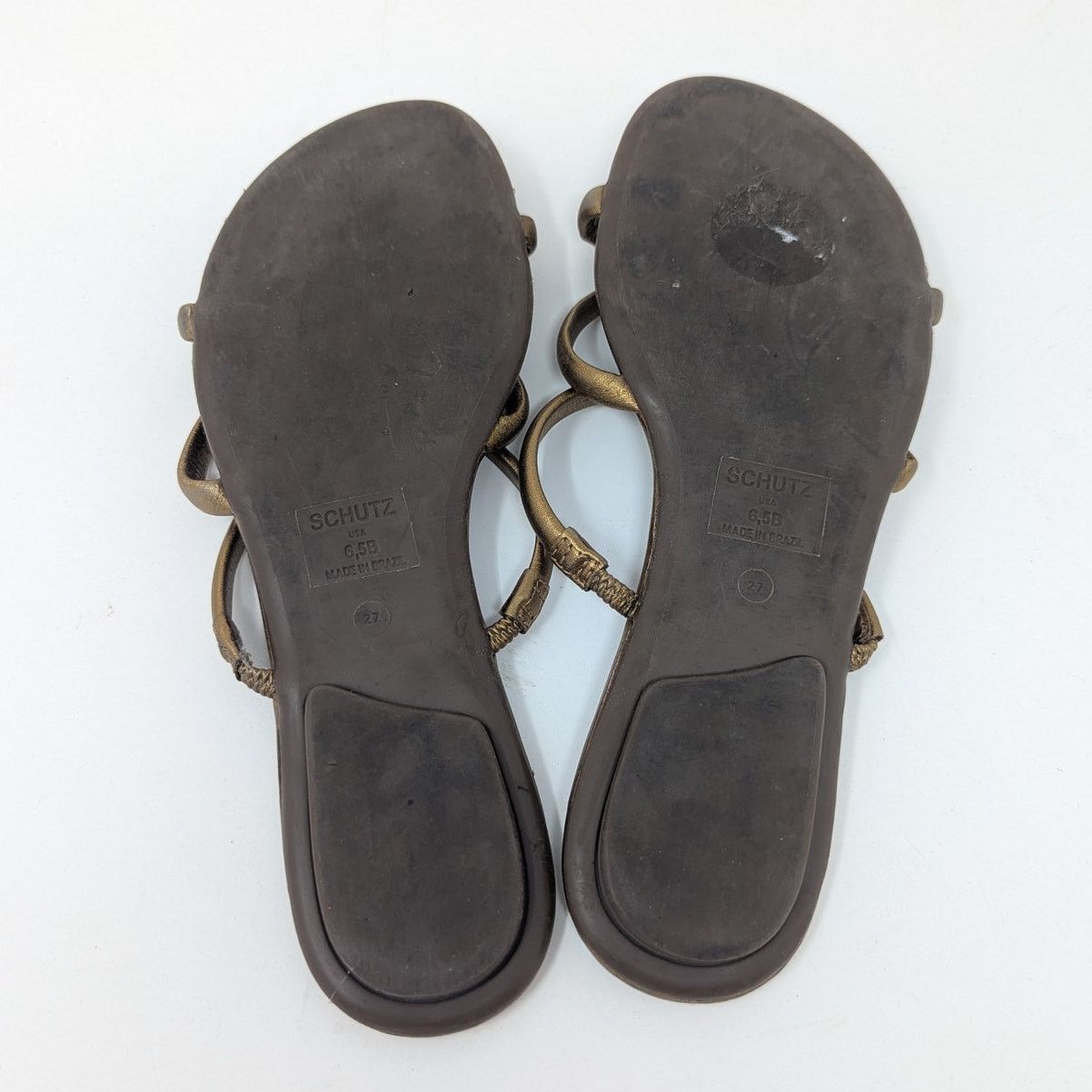 SCHUTZ Schutz Flat Gladiator Slip On Sandal Gold Size 6.5 Size US 6.5 / IT 36.5 - 7 Thumbnail
