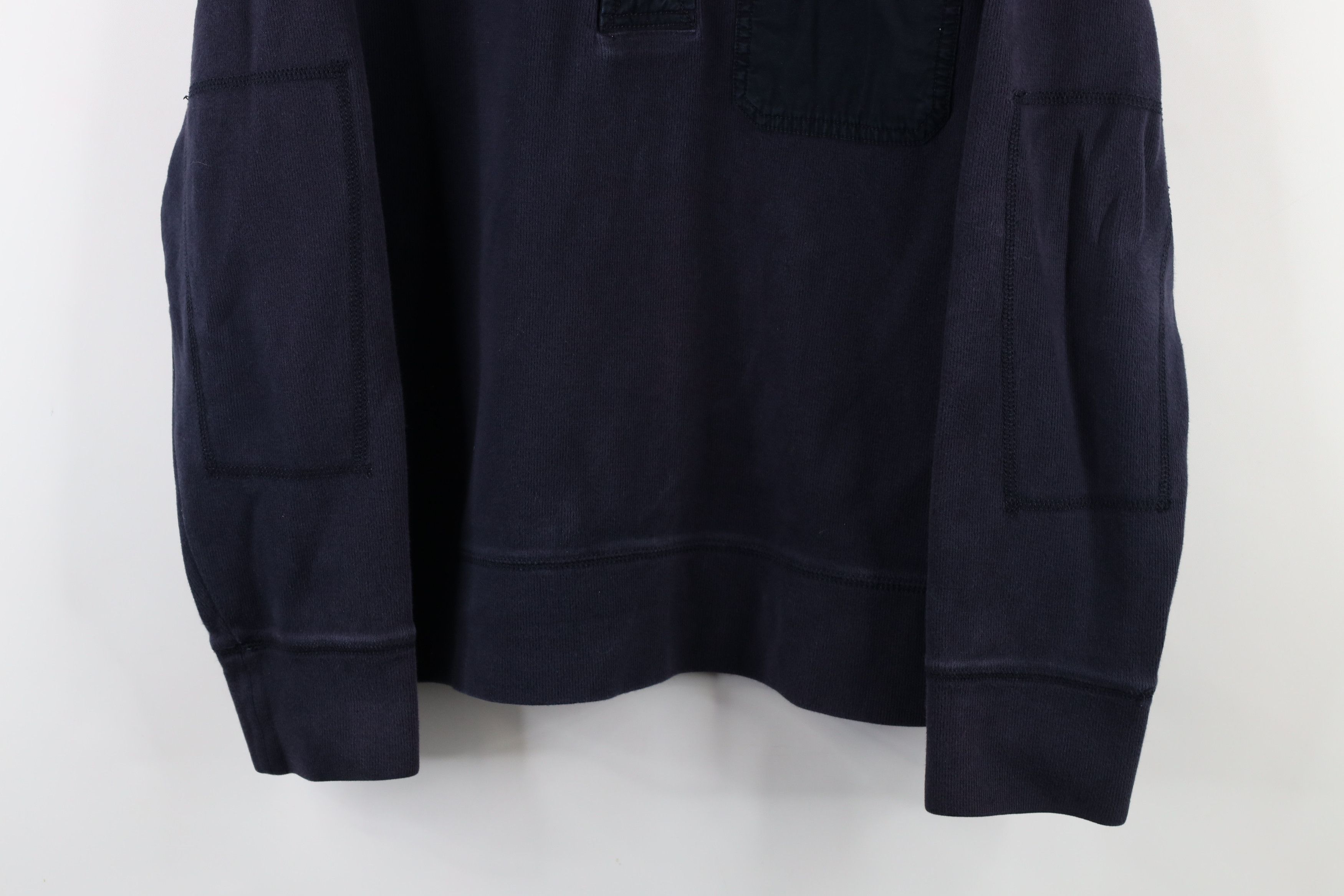 Eddie Bauer × Vintage Vintage Eddie Bauer Elbow Patch Ribbed Knit Henley Sweater Size US L / EU 52-54 / 3 - 3 Thumbnail