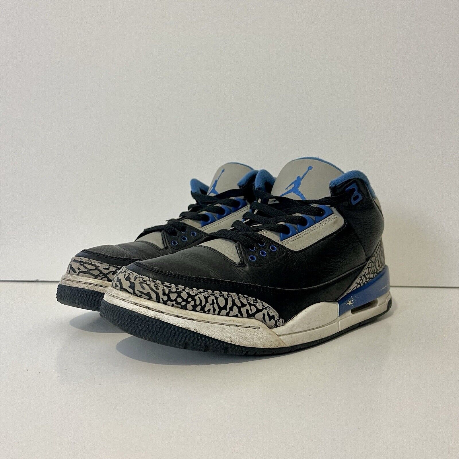 Jordan Brand 2014 Air Jordan 3 III Retro Sport Blue Cement 136064-007 Size US 9.5 / EU 42-43 - 2 Thumbnail