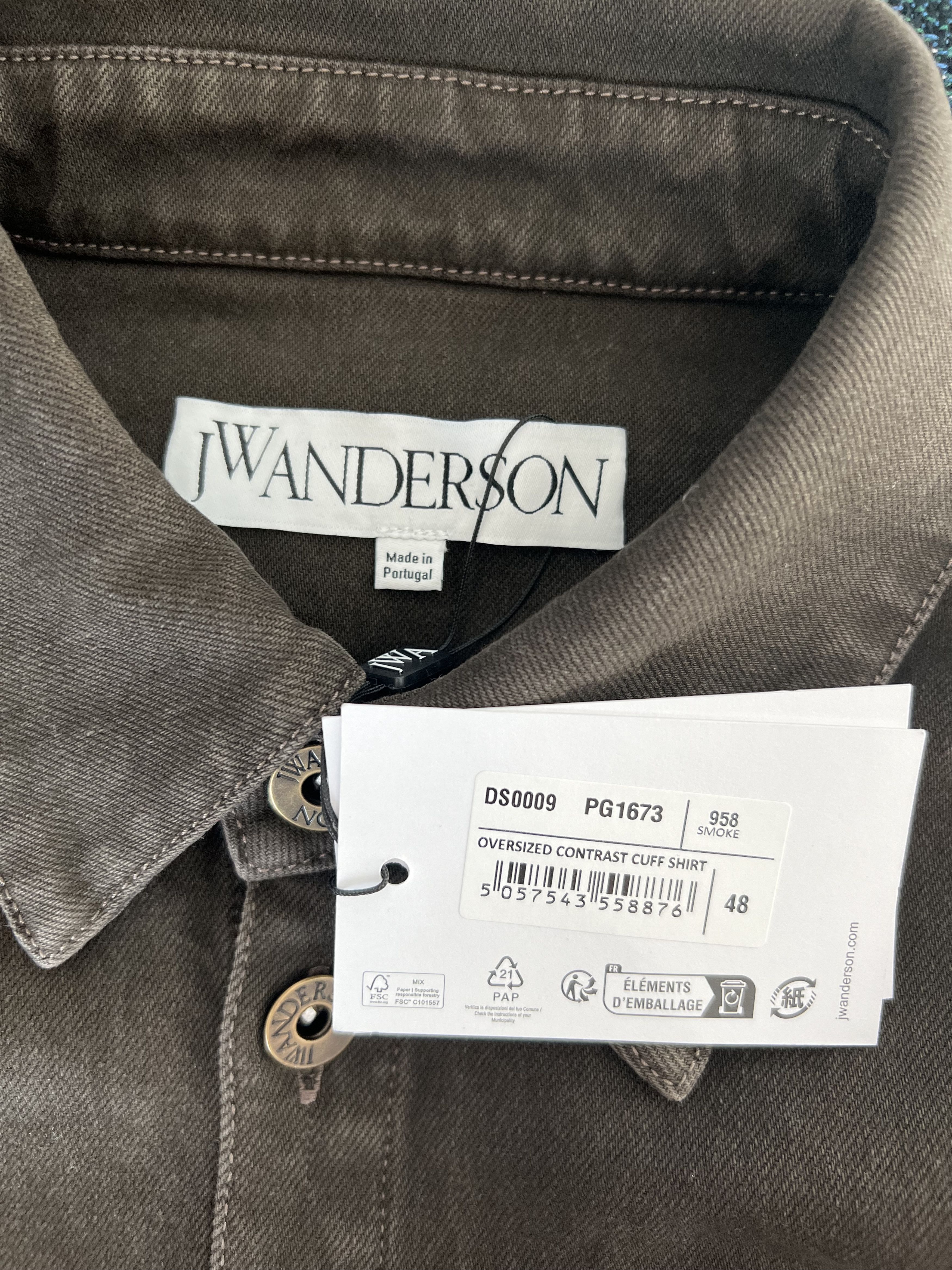 JW Anderson J.W. Anderson Oversized Contrast Cuff Denim Shirt Size US M / EU 48-50 / 2 - 8 Thumbnail