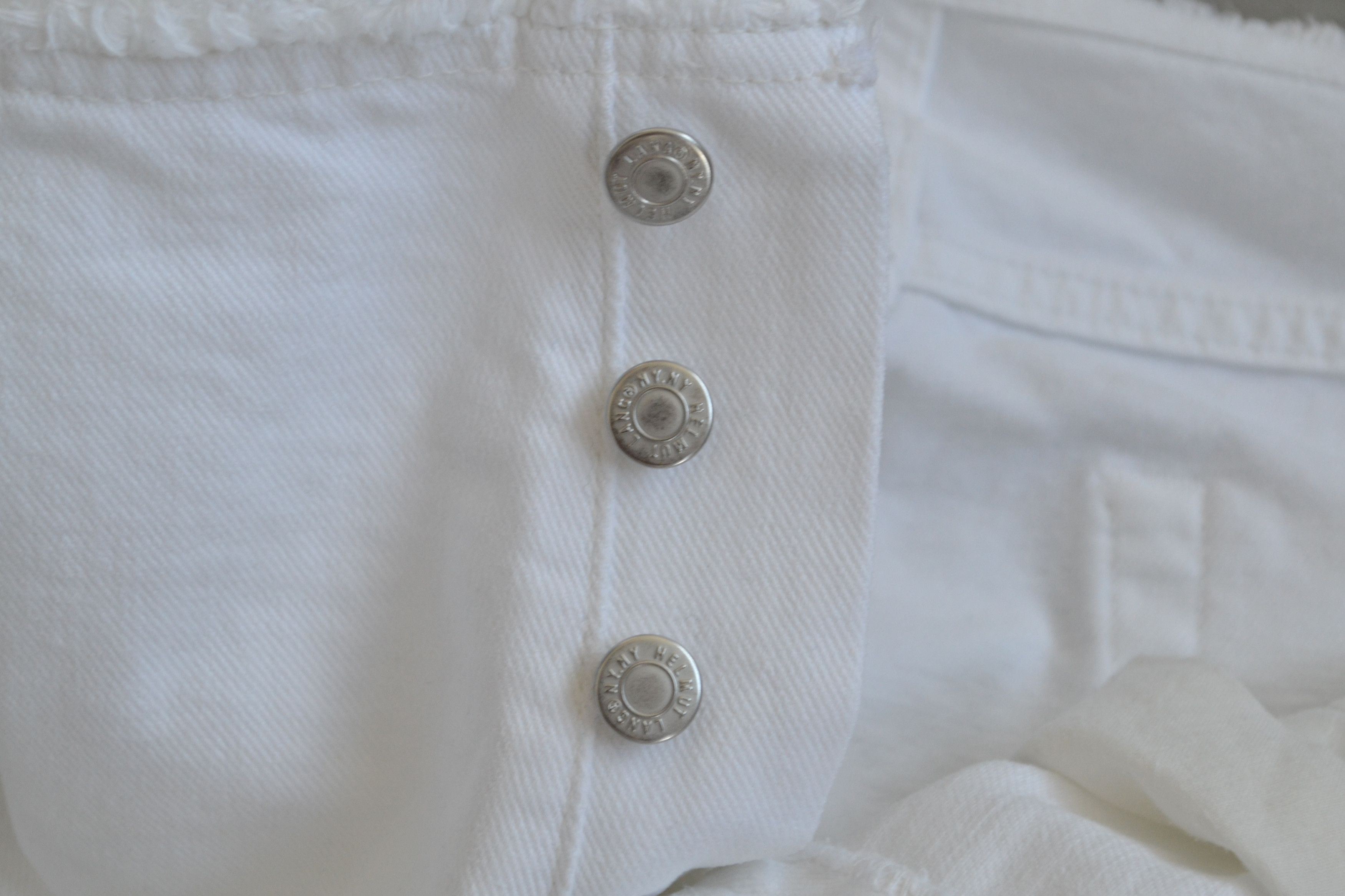 Helmut Lang 🔴 HELMUT LANG Jeans White Denim Pants 90s Cotton Pockets Size US 33 - 6 Thumbnail