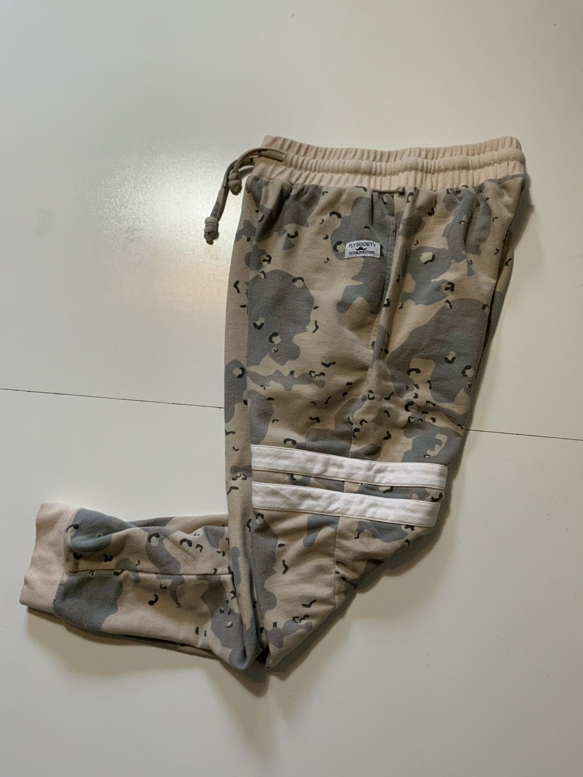 Other Fly Society Chocolate Chip Camo Striped Jogger Sweatpants Size US 32 / EU 48 - 2 Thumbnail