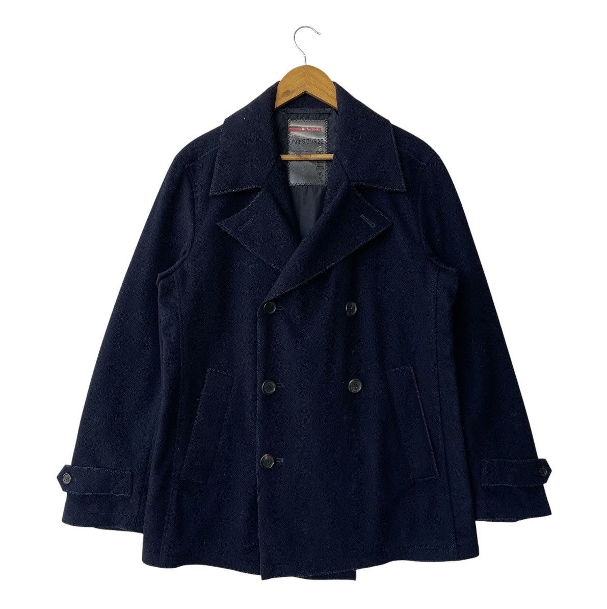 Prada Archival Prada SGV922 Double Breasted Virgin Wool Peacoat Size US M / EU 48-50 / 2 - 1 Thumbnail