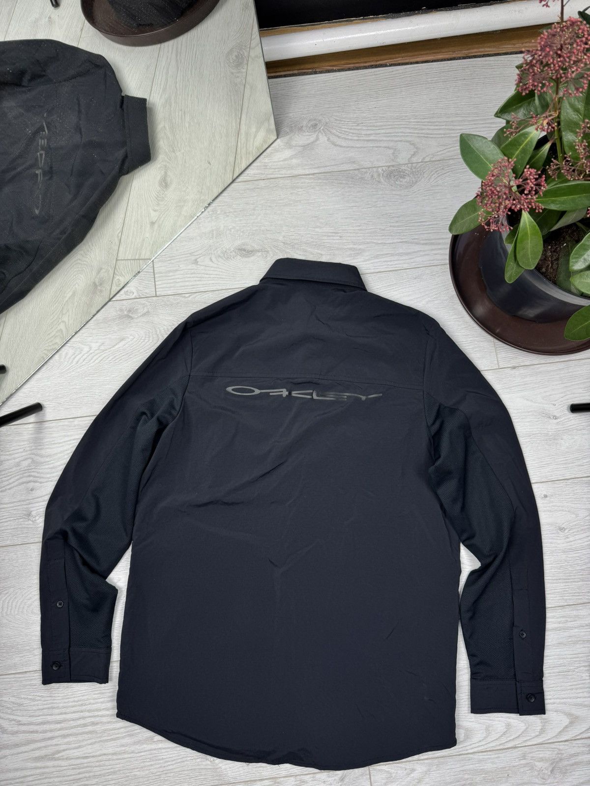 Oakley × Vintage Oakley Shirt Button Up Rayon Logo Size US S / EU 44-46 / 1 - 5 Thumbnail