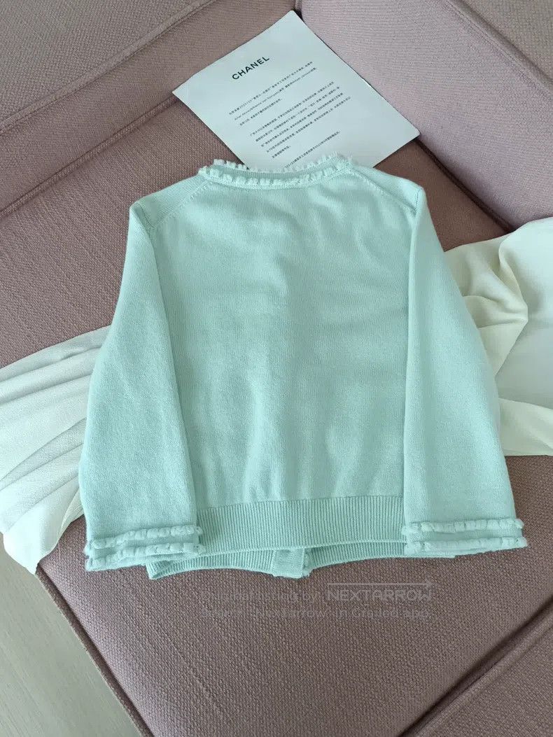 Chanel Chanel 25S mint green cashmere lace knitted cardigan coat Size XS / US 0-2 / IT 36-38 - 4 Thumbnail