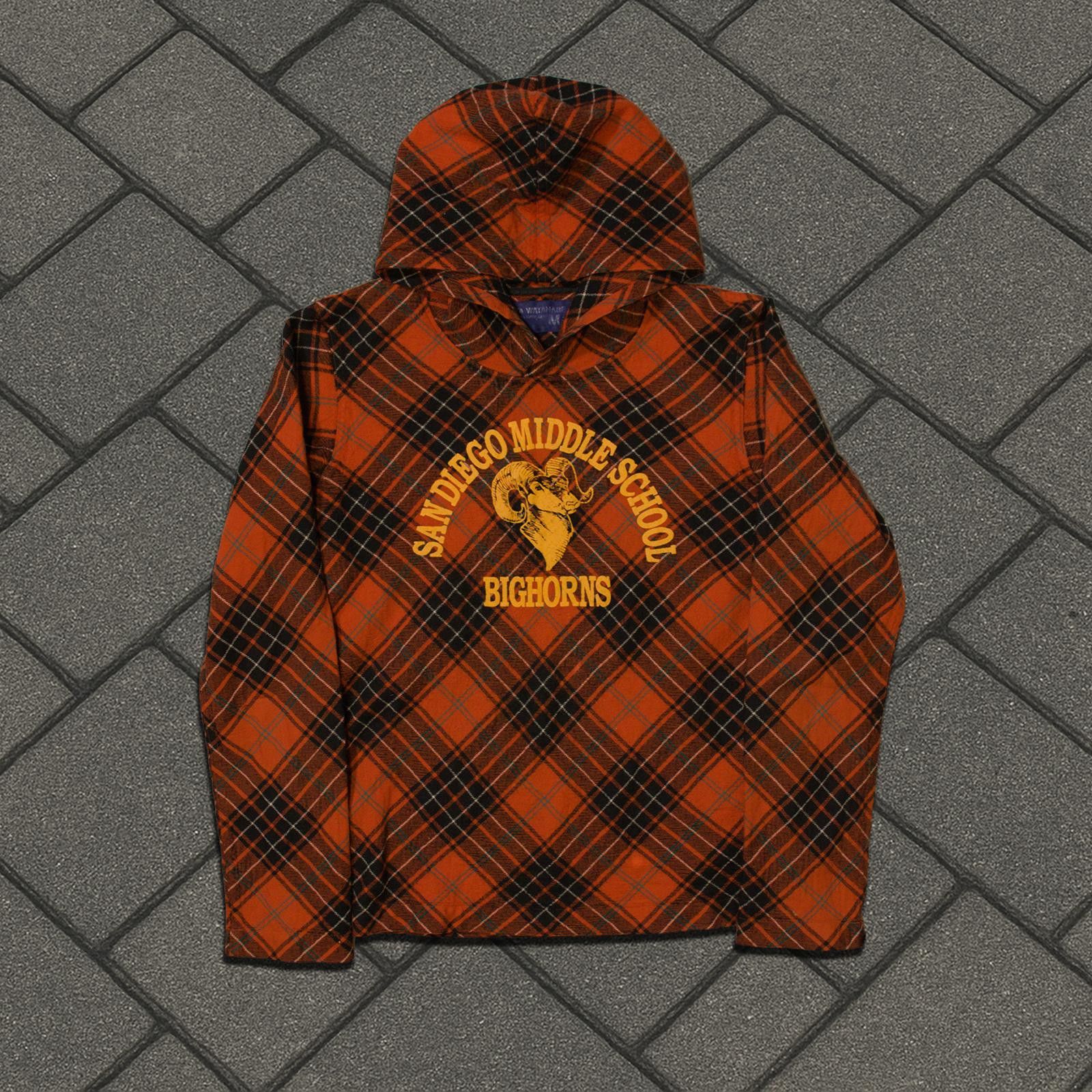 Junya Watanabe AD2002 Junya Watanabe Plaid ‘Bighorns’ Colligate Hoodie Size US S / EU 44-46 / 1 - 1 Thumbnail