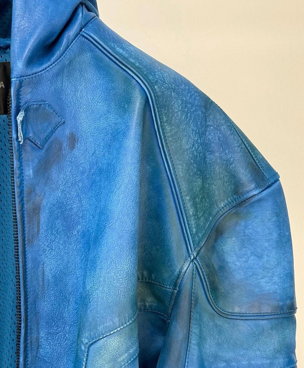 Balenciaga 🔥LOOK 57🔥SUPER RARE Leather Hooded Biker Jacket Size US L / EU 52-54 / 3 - 5 Thumbnail