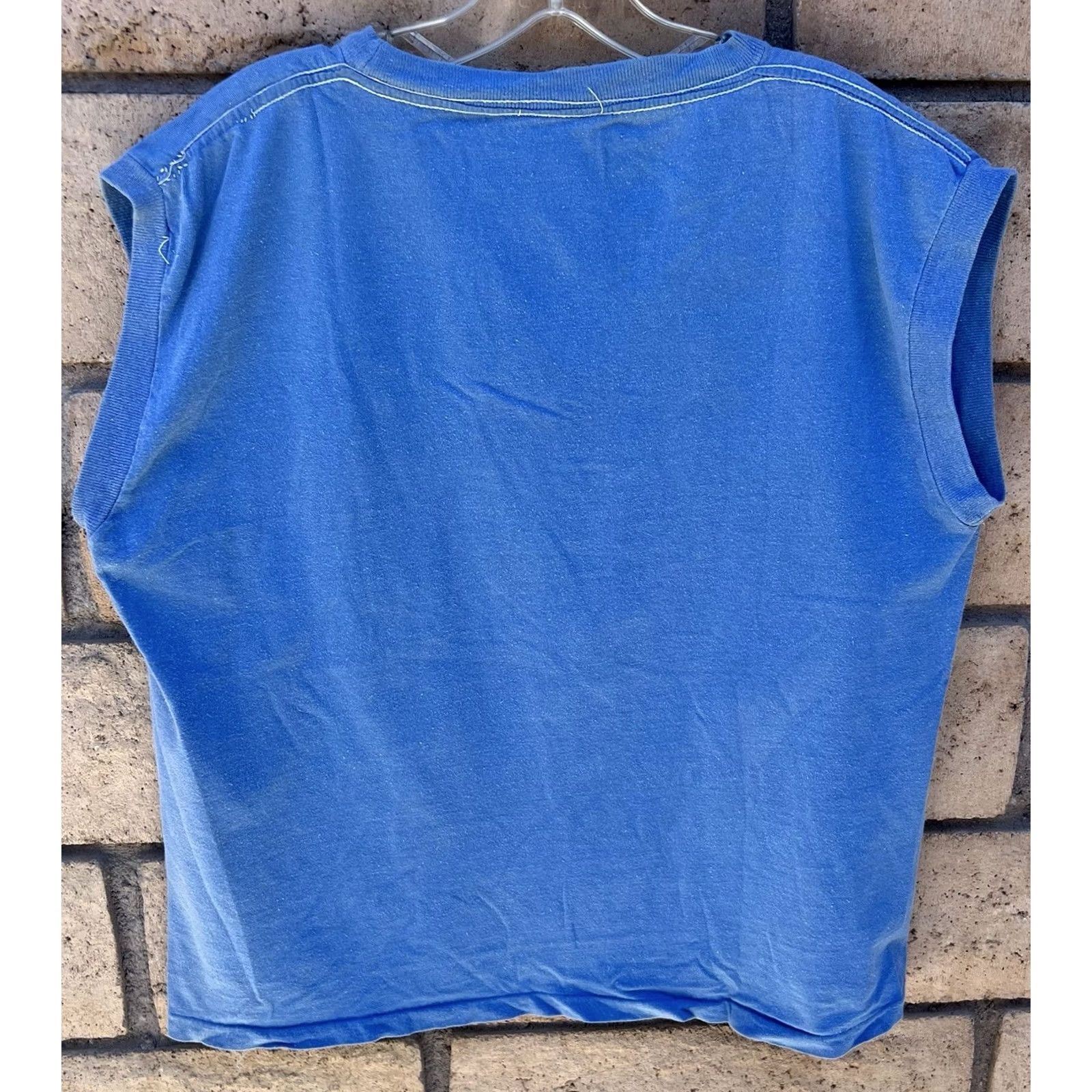 Vintage VINTAGE A Dirty Mind Is A Terrible Thing To Waste Sleeveless T Shirt Muscle Tee Men XL Blue Graphic Print Funny Shirt Size US L / EU 52-54 / 3 - 6 Thumbnail