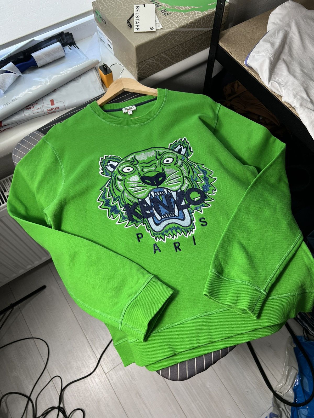 Kenzo Kenzo Paris Tiger Embroidered Sweatshirt Crewneck Pullover Size US L / EU 52-54 / 3 - 6 Thumbnail