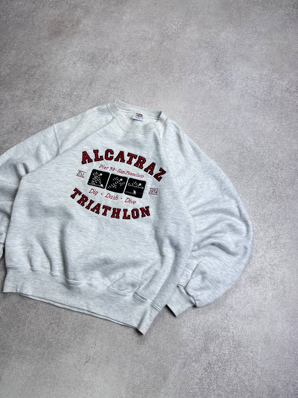 Vintage Vintage 90s Alcatraz Triatlon Boxy Sweatshirt S Size US S / EU 44-46 / 1 - 2 Thumbnail