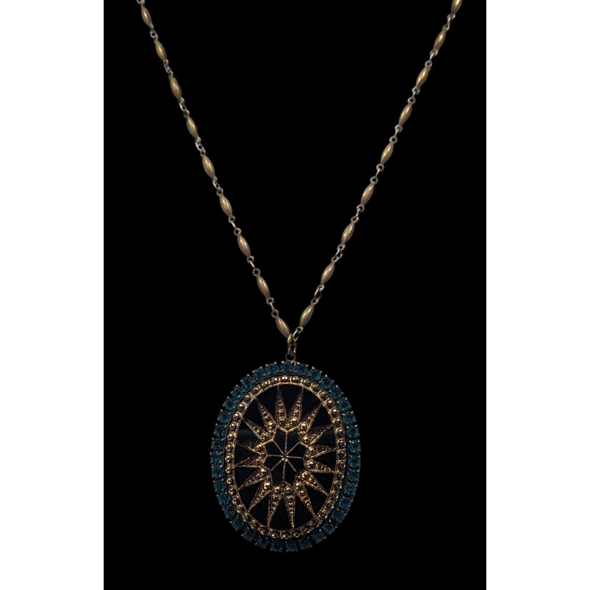 Other Vintage Liz Palacios Victorian Revival Black Gold And Blue S Size ONE SIZE - 2 Thumbnail